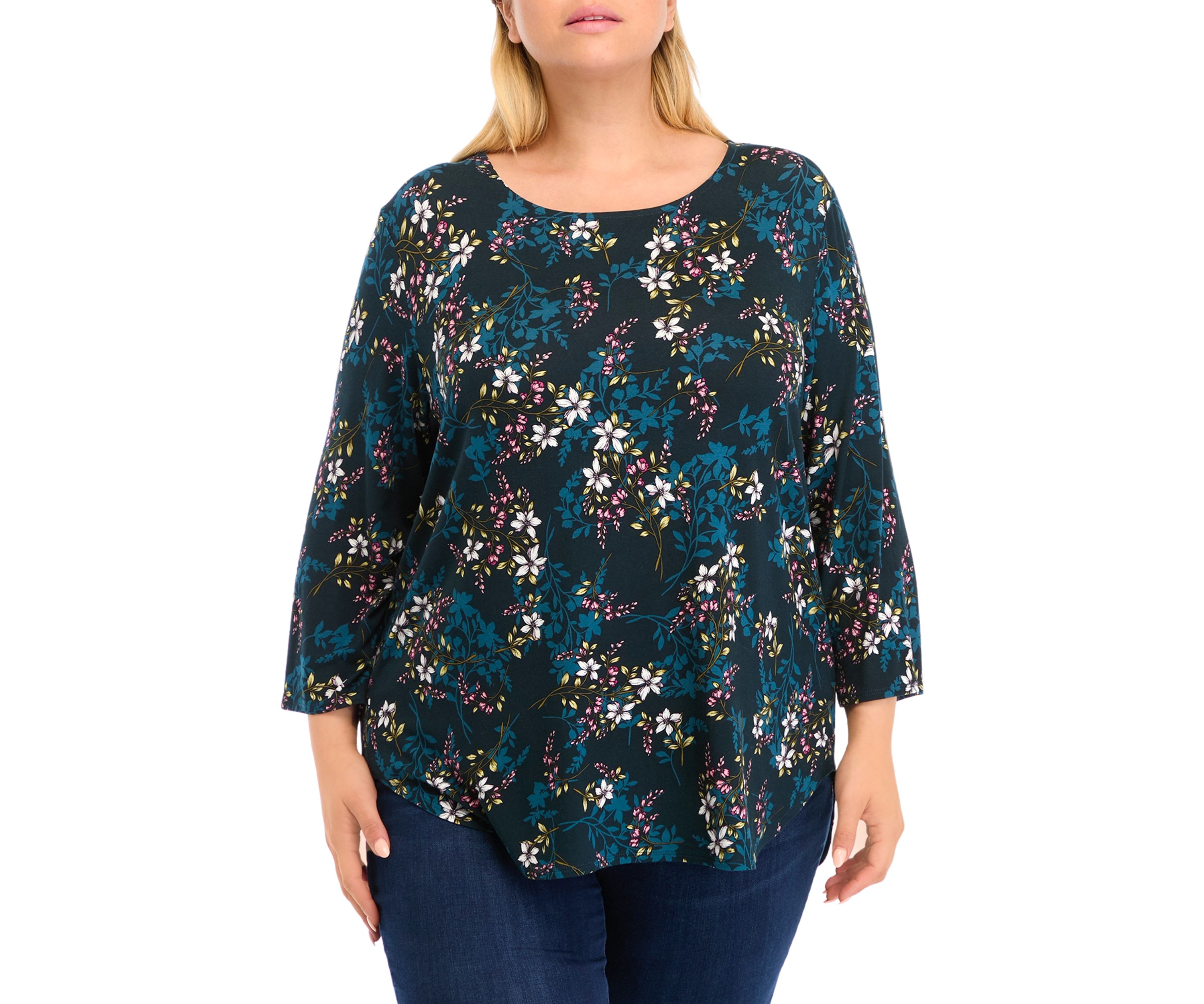 3 Quarter Pleat Back Knit Top 