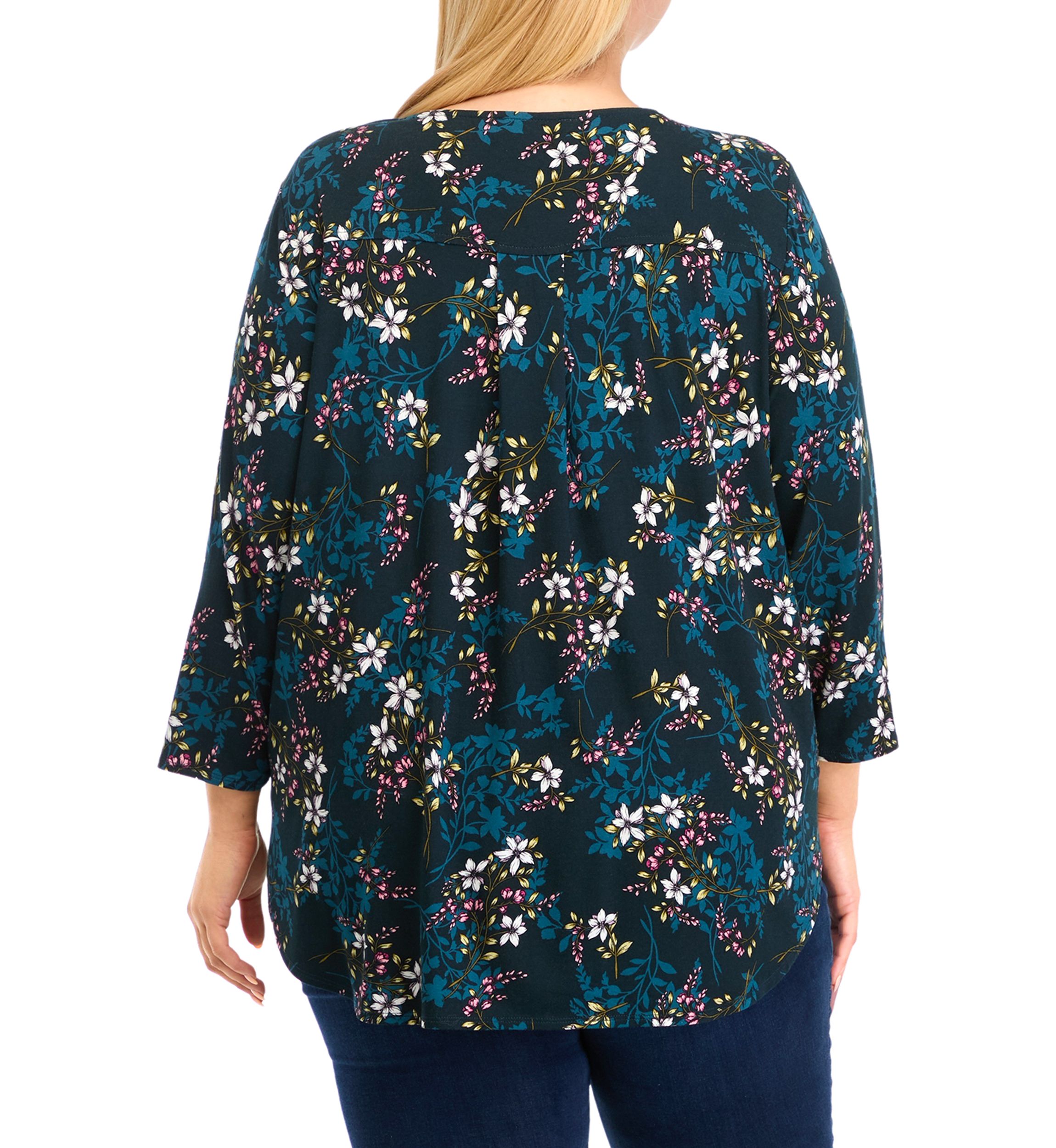 3 Quarter Pleat Back Knit Top 