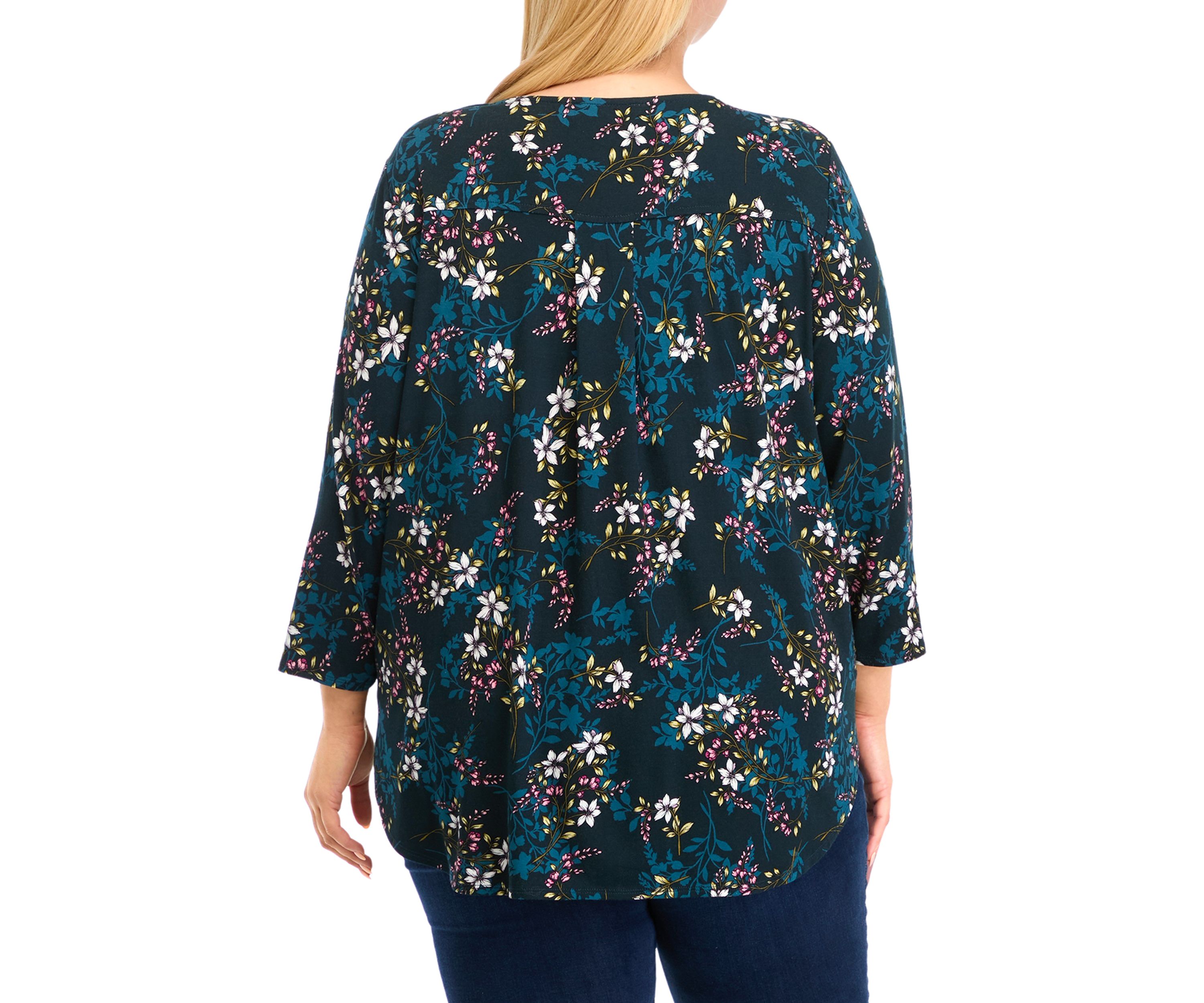 3 Quarter Pleat Back Knit Top 