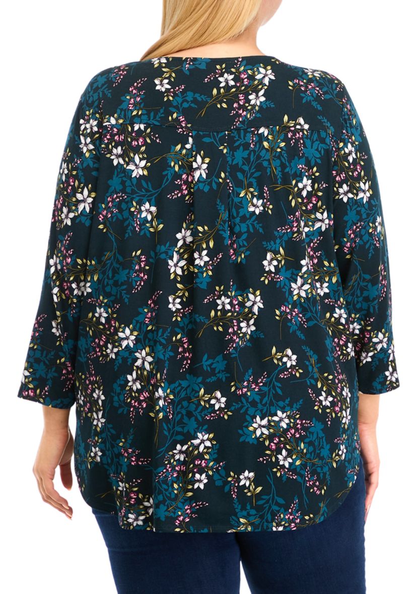 3 Quarter Pleat Back Knit Top 