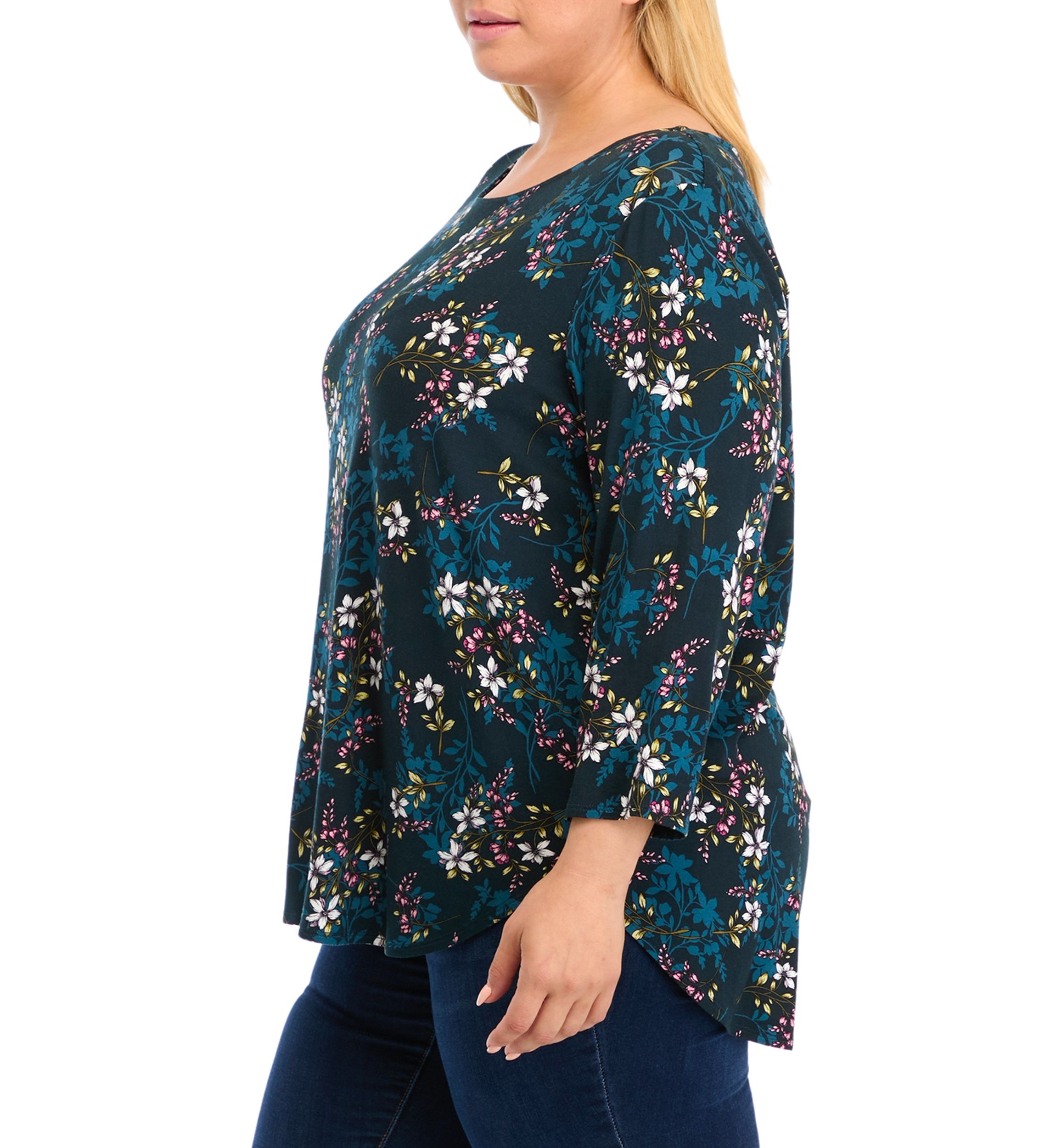 3 Quarter Pleat Back Knit Top 