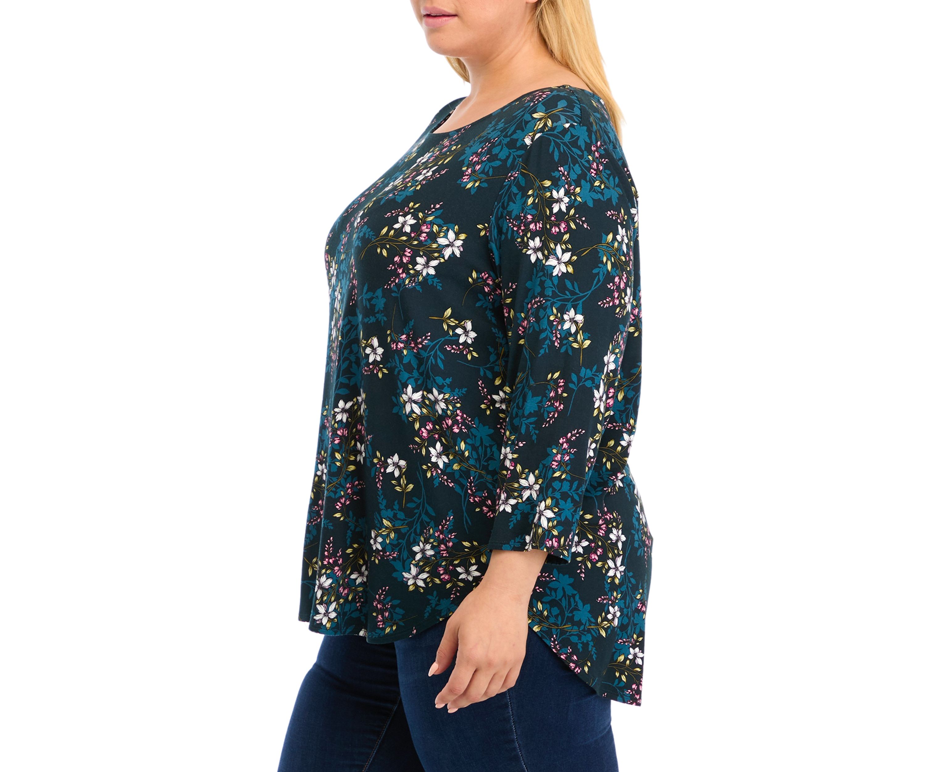 3 Quarter Pleat Back Knit Top 
