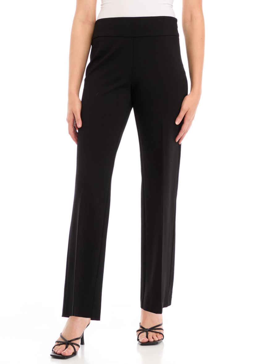 Petite Wide Leg Pants with Side Zip 
