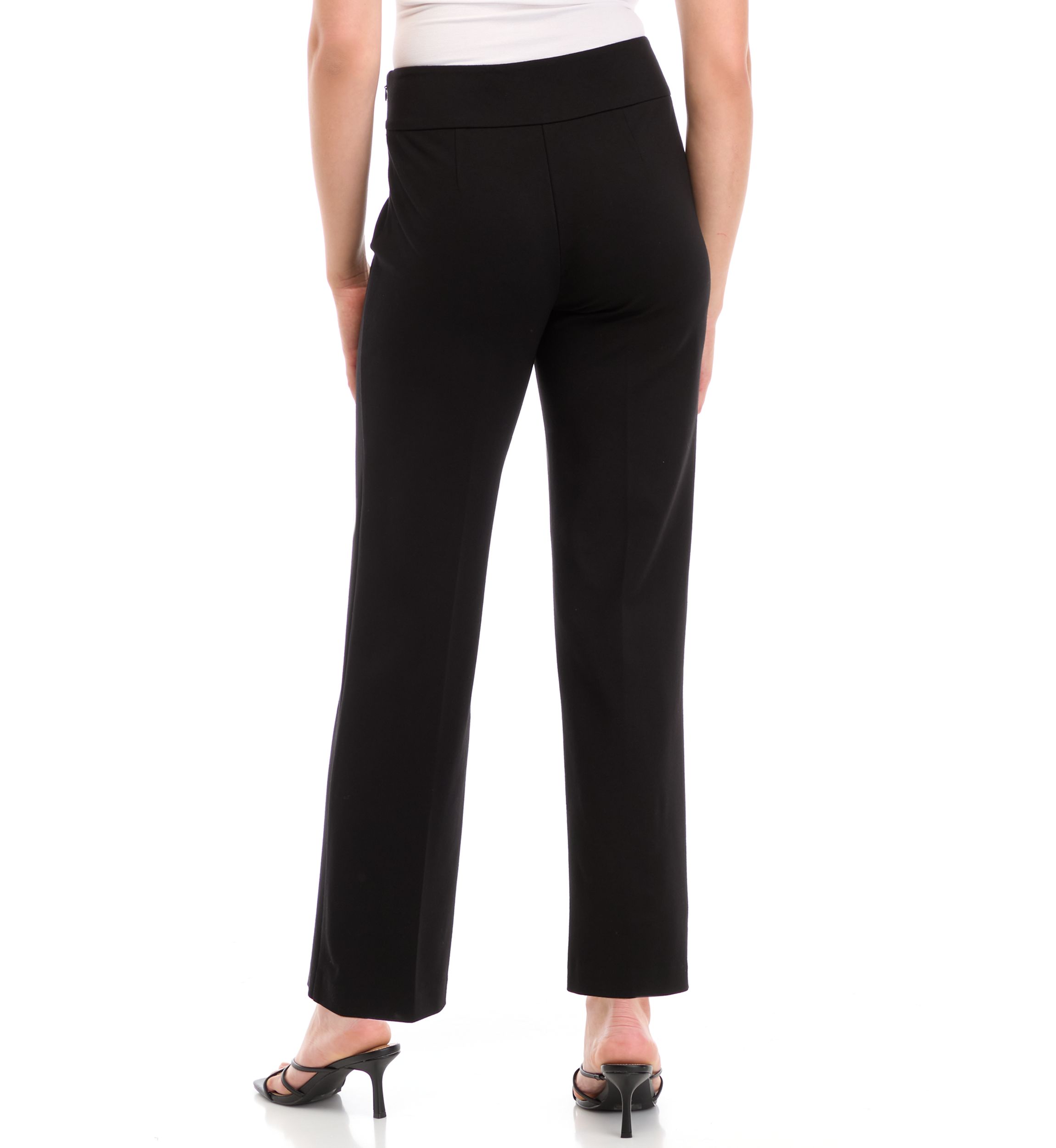 Petite Wide Leg Pants with Side Zip 
