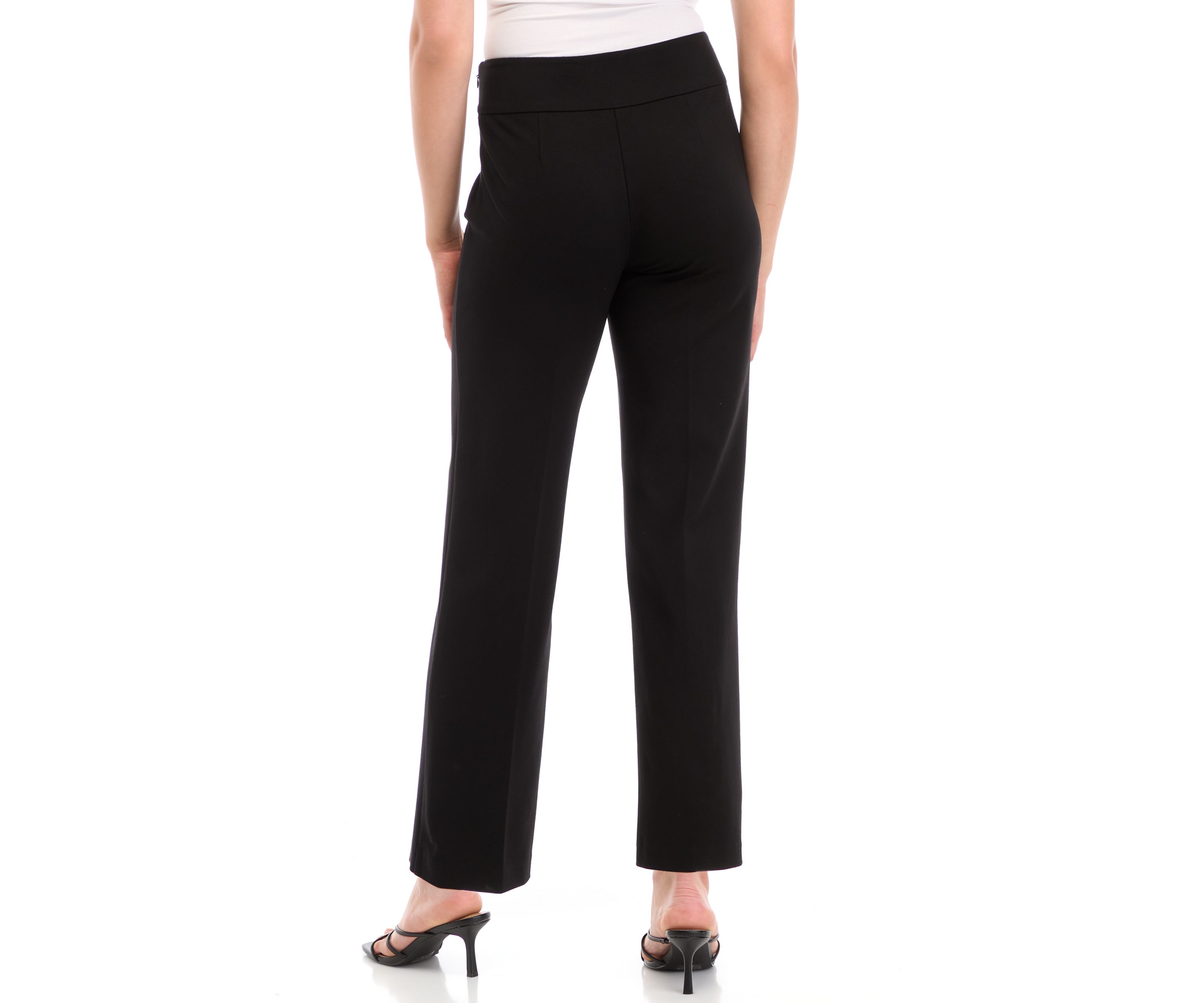 Petite Wide Leg Pants with Side Zip 
