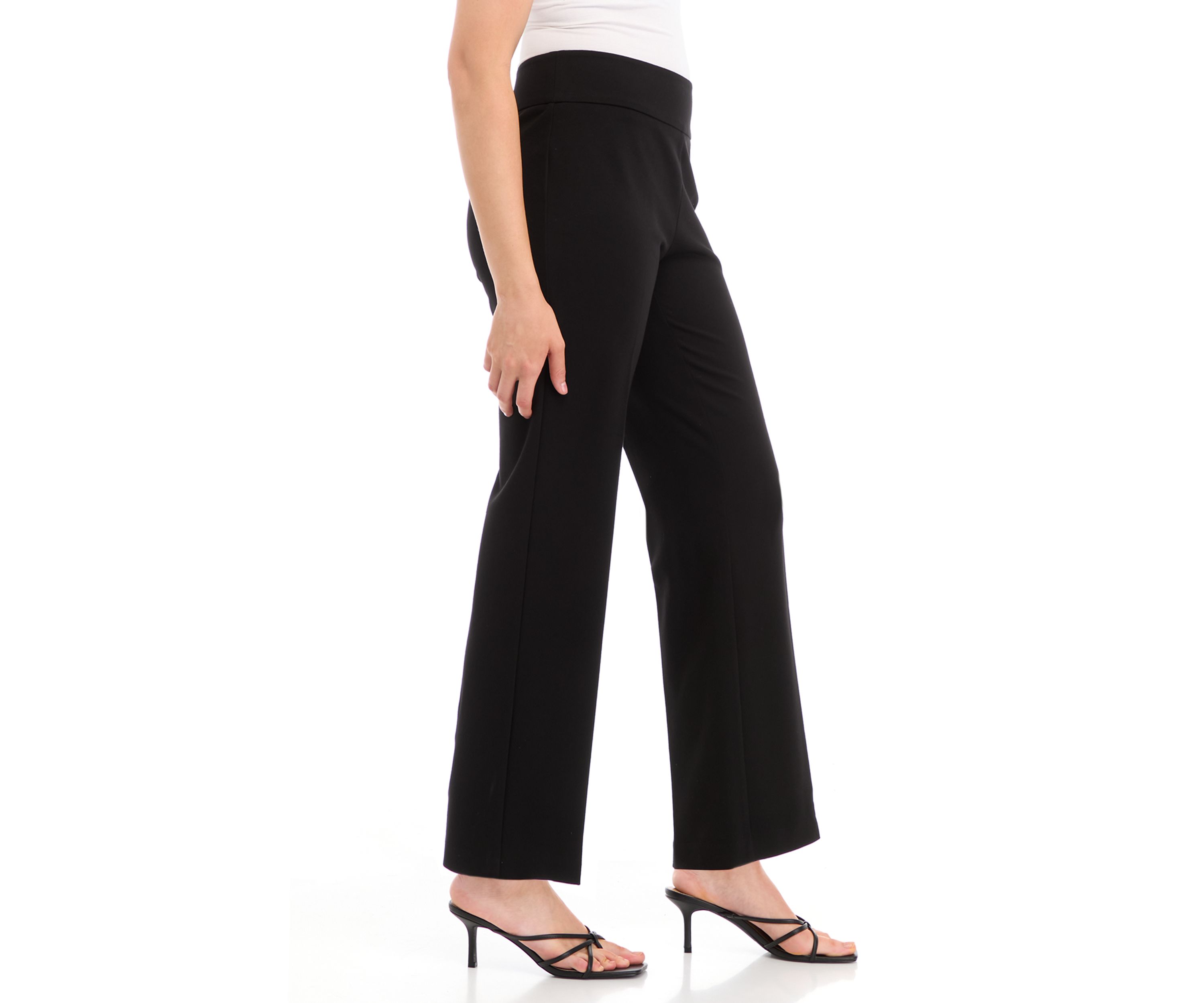 Petite Wide Leg Pants with Side Zip 
