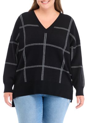 PHILOSOPHY BY REPUBLIC Women's Plus Size V-Neck Sweater, 3X