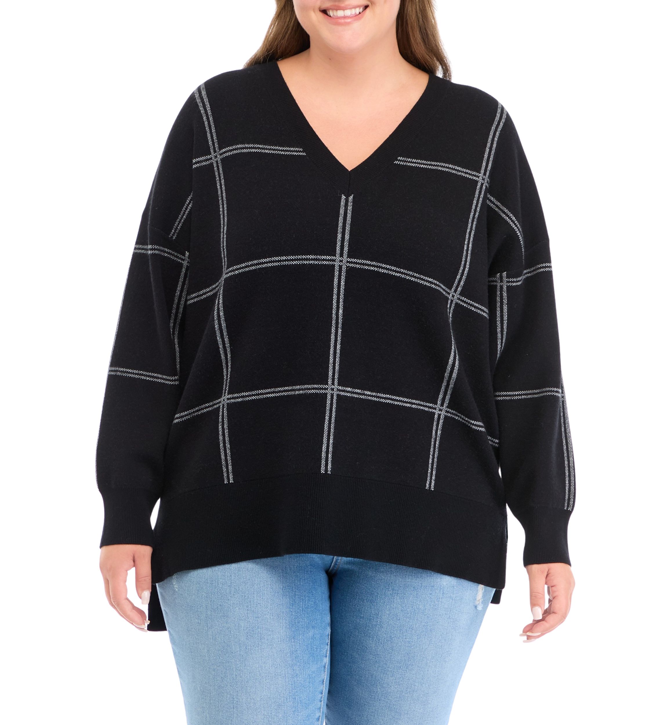 Plus Size V-Neck Sweater
