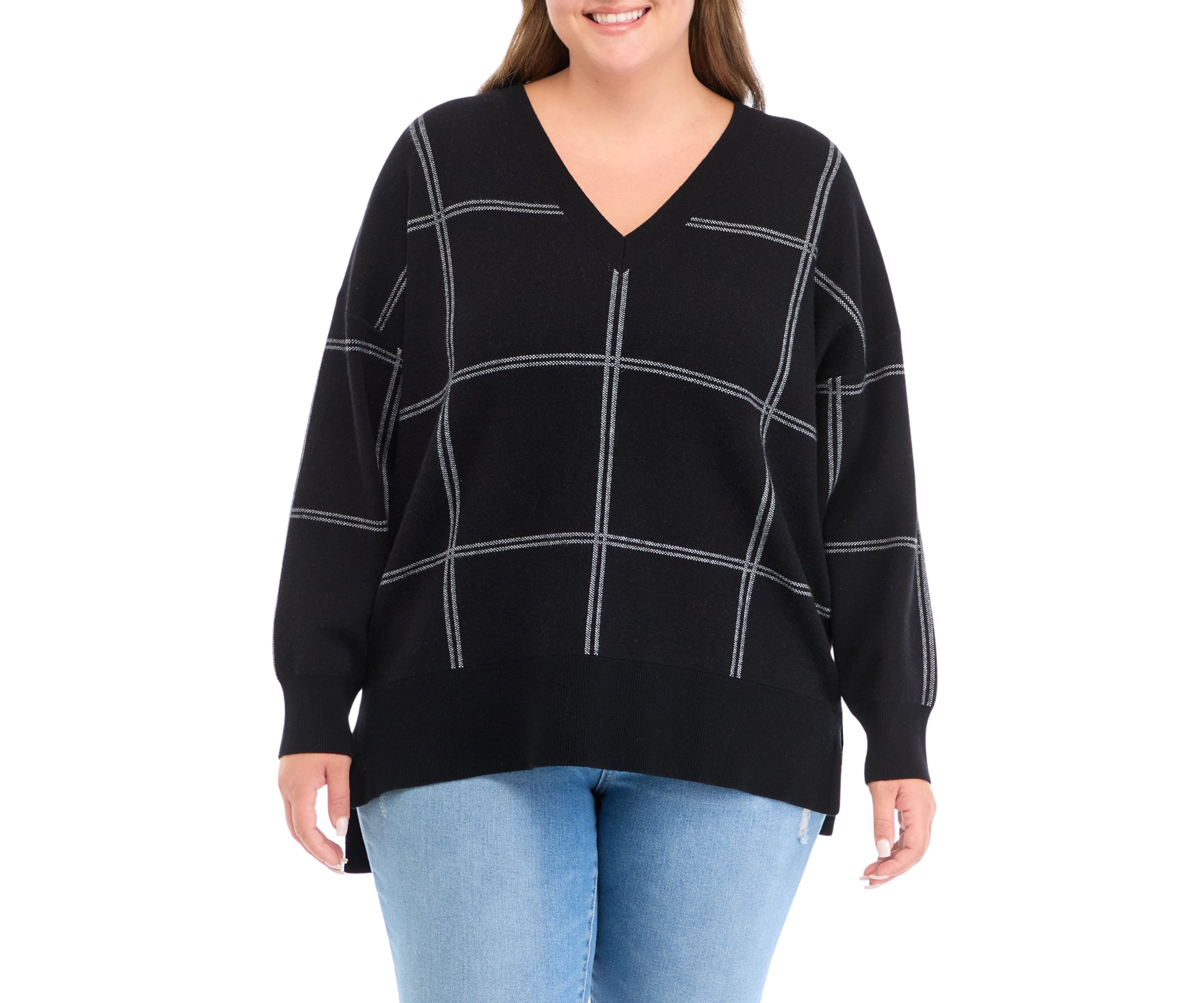 Plus Size V-Neck Sweater