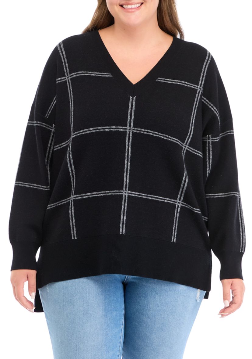 Plus Size V-Neck Sweater
