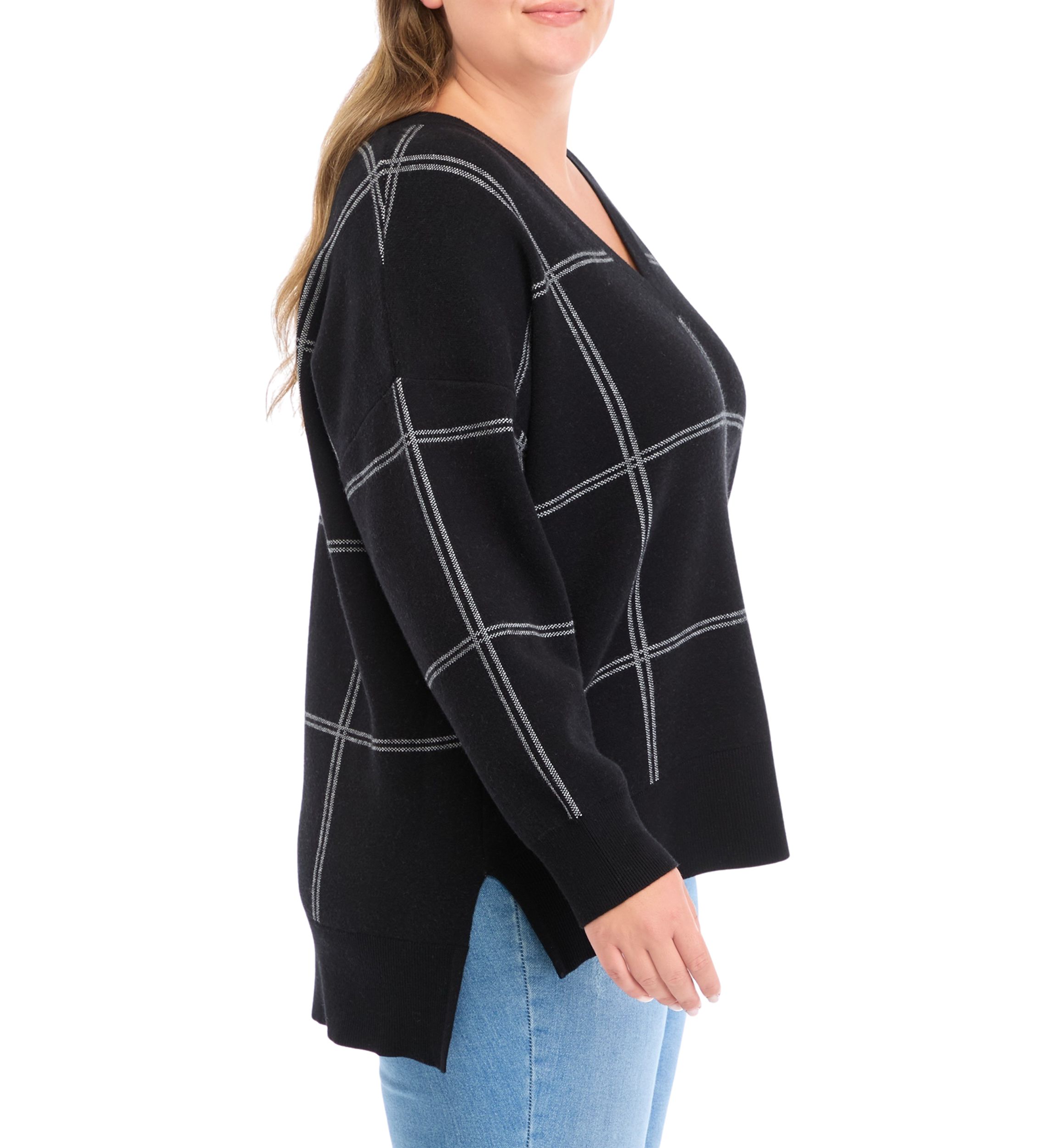 Plus Size V-Neck Sweater
