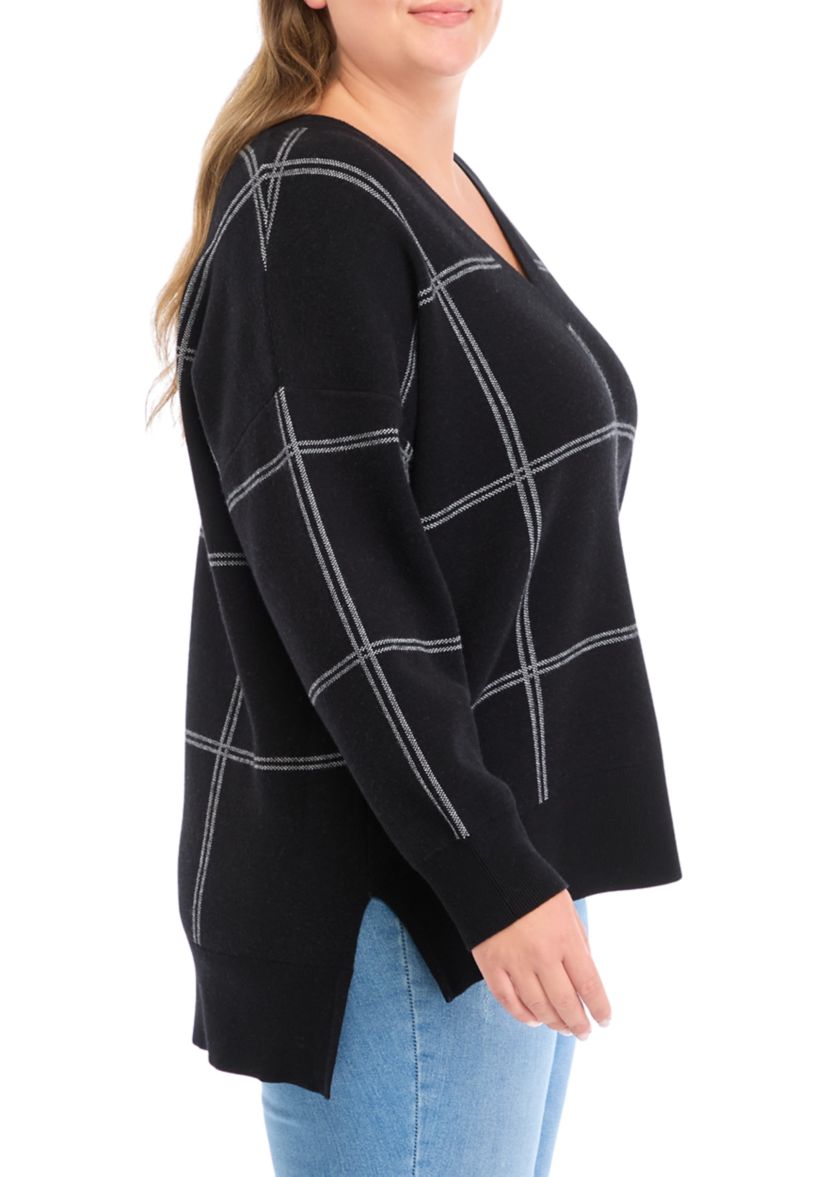 Plus Size V-Neck Sweater