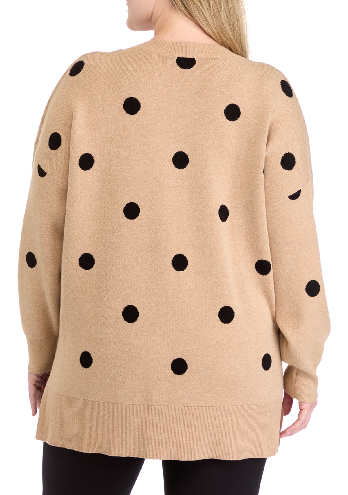 Plus Size Printed V-Neck Sweater