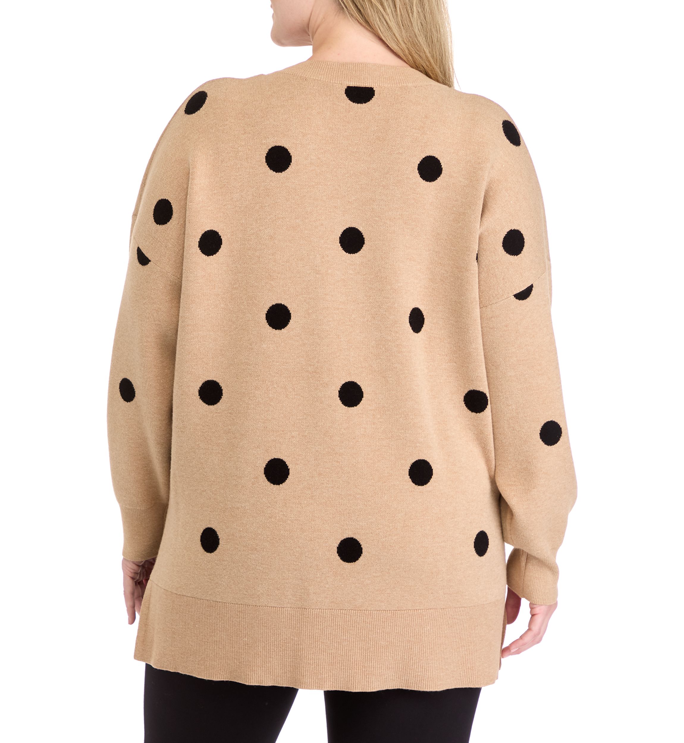 Plus Size Printed V-Neck Sweater