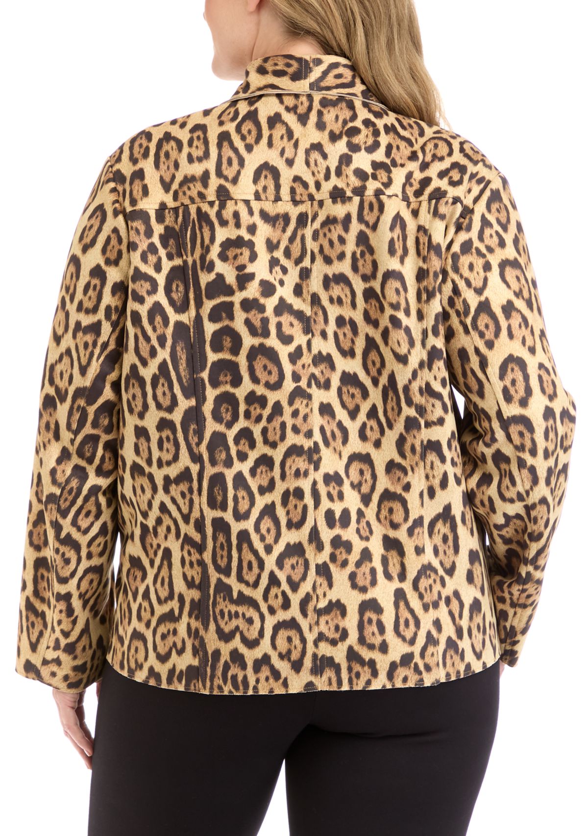 Plus Size Faux Suede Jacket with Asymmetrical Zip