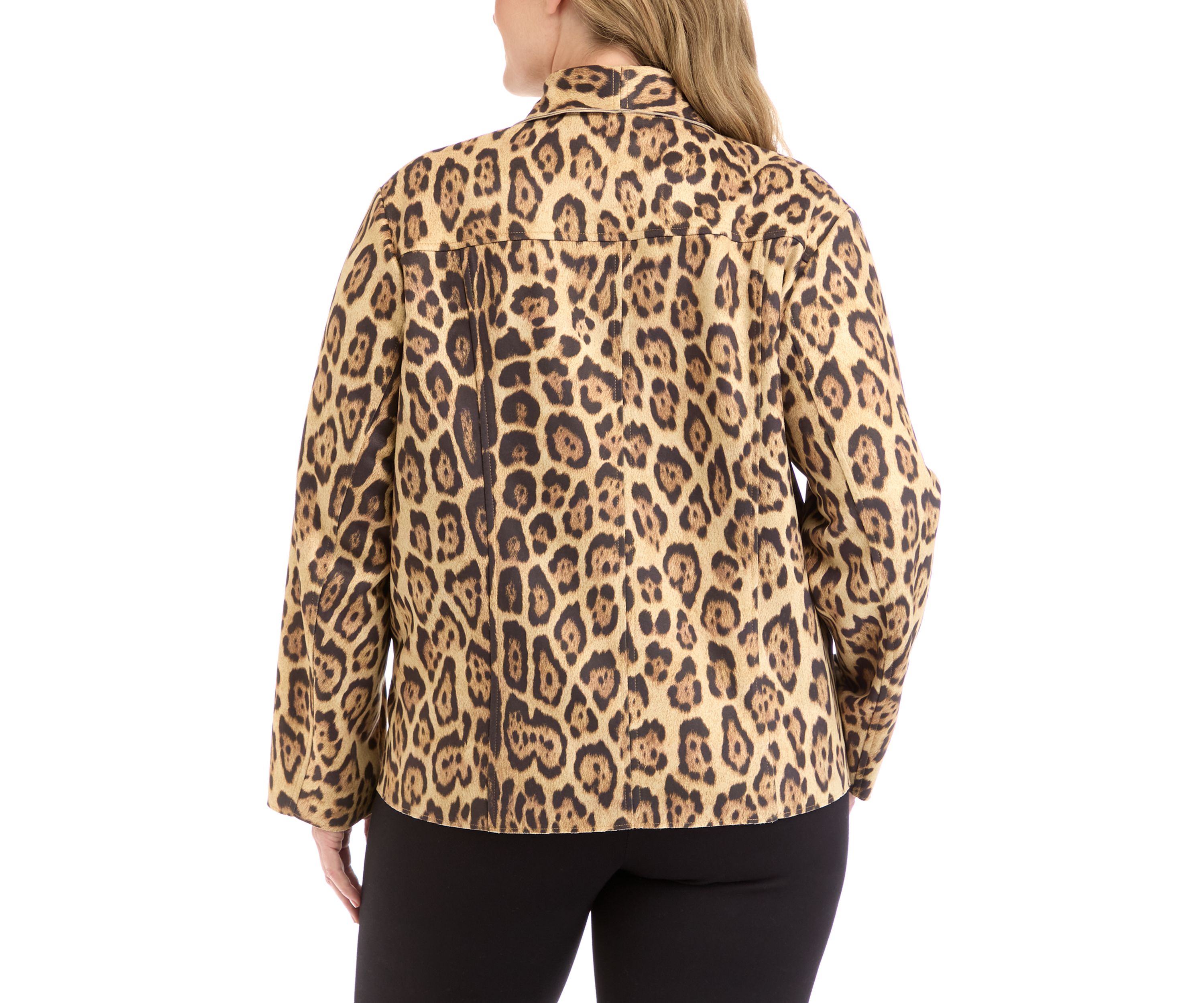 Plus Size Faux Suede Jacket with Asymmetrical Zip