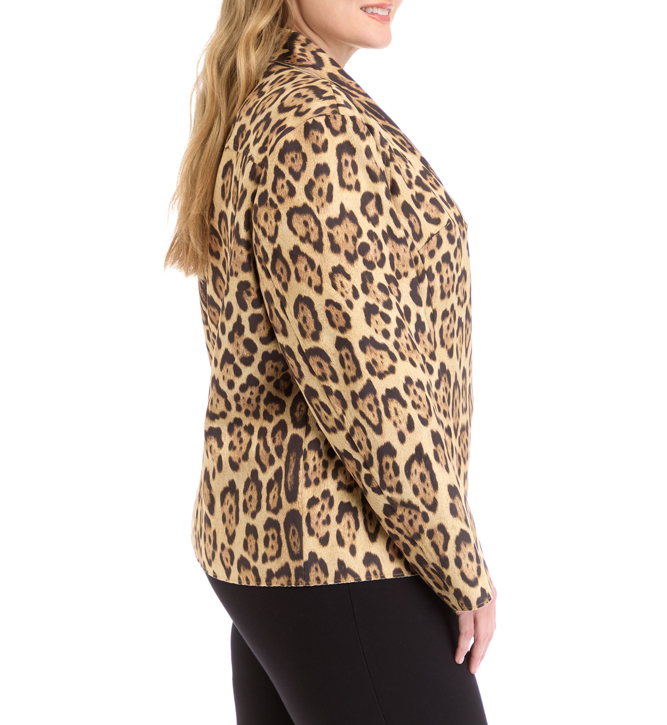 Plus Size Faux Suede Jacket with Asymmetrical Zip