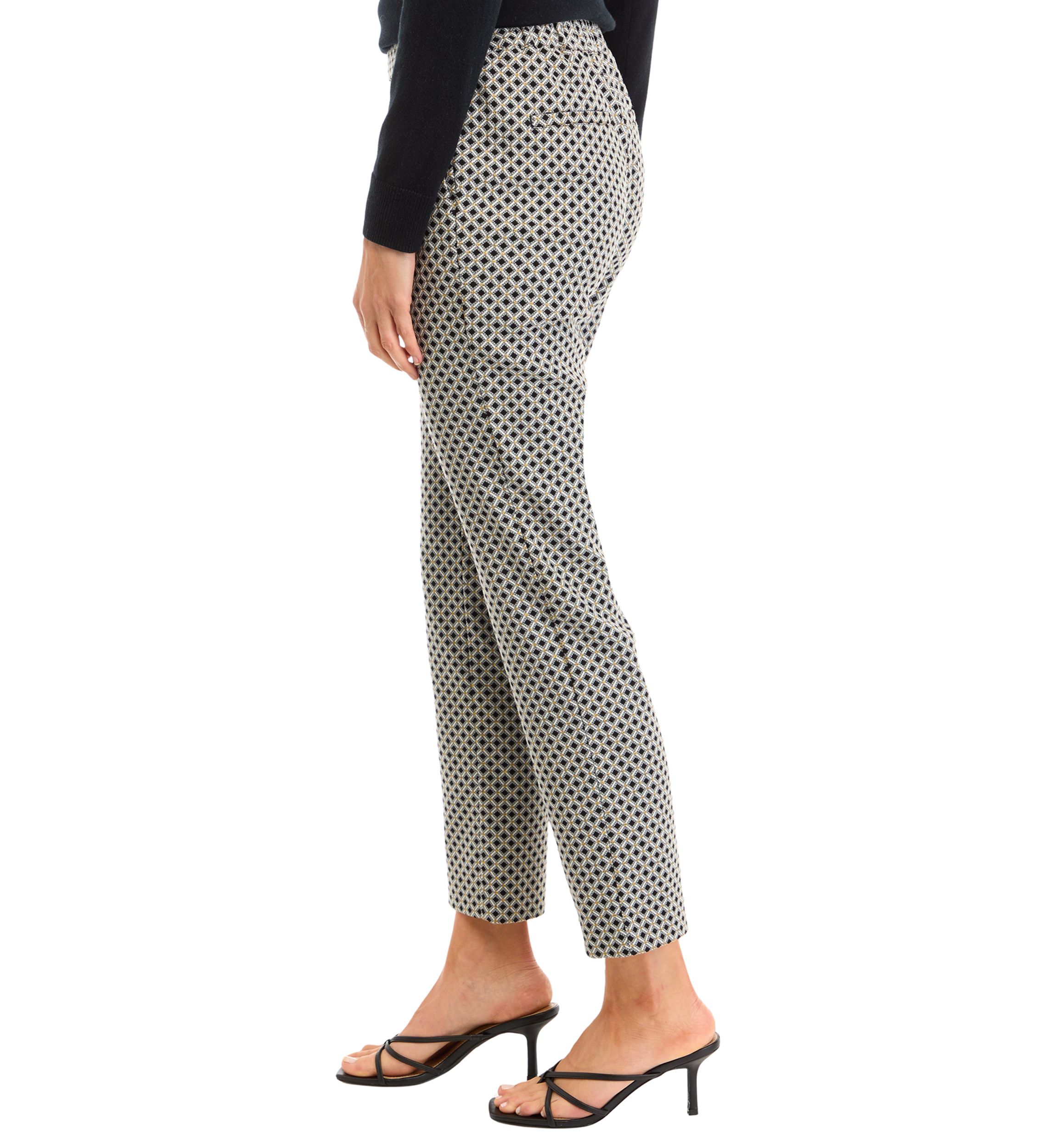 Womens Pull On Printed Straight Leg Pants 