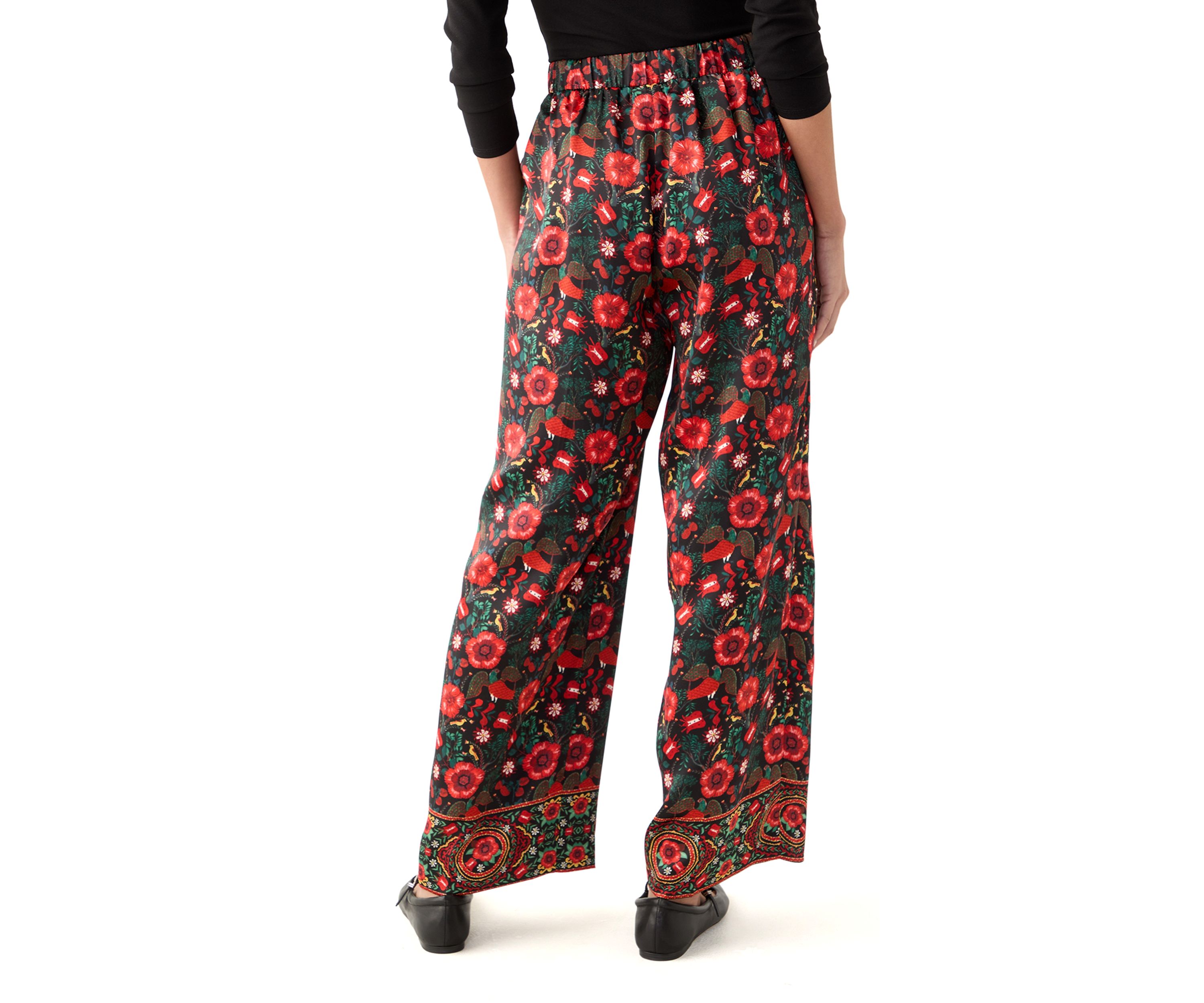 Womens Border Printed Pants