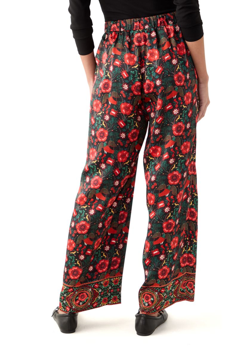 Womens Border Printed Pants