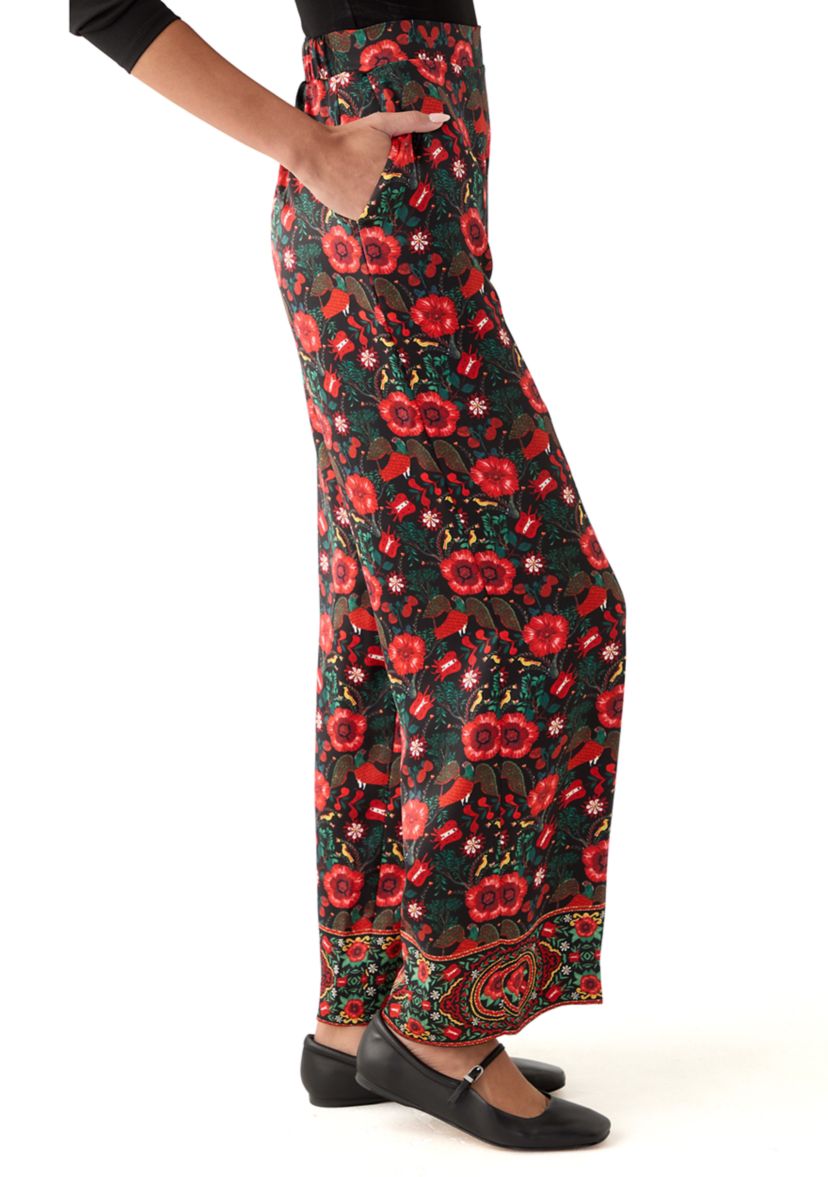 Womens Border Printed Pants