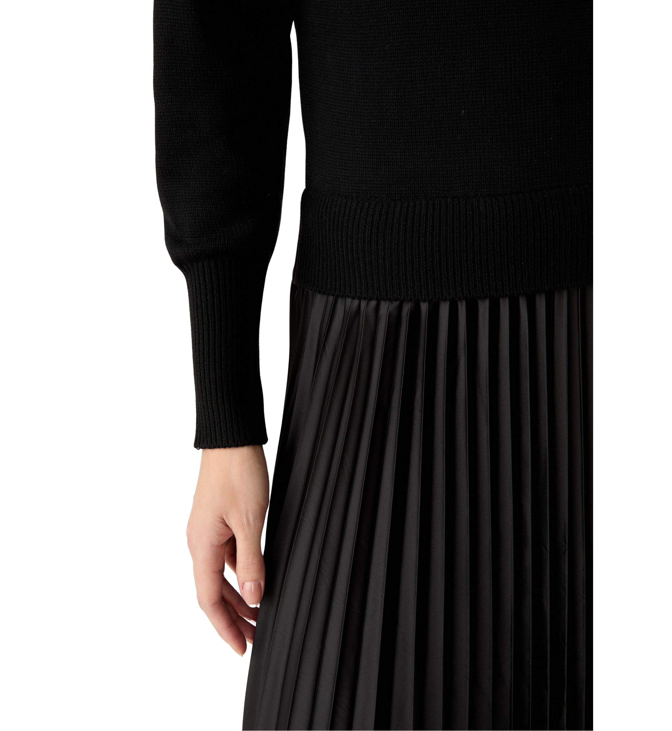 Womens Drop Shoulder Mock Neck Midi Sweater Dress