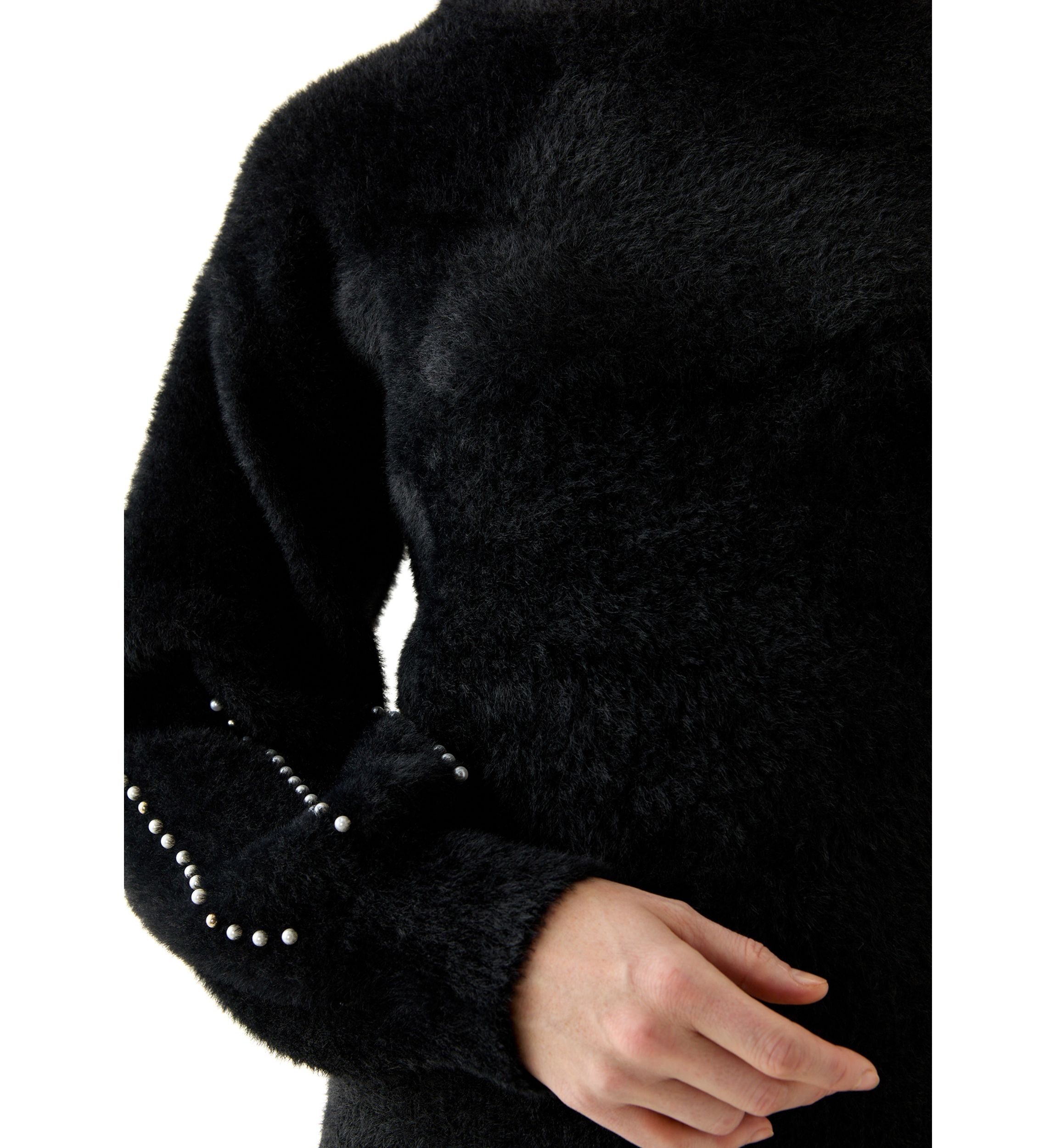 Womens Eyelash Embroidered Sweater