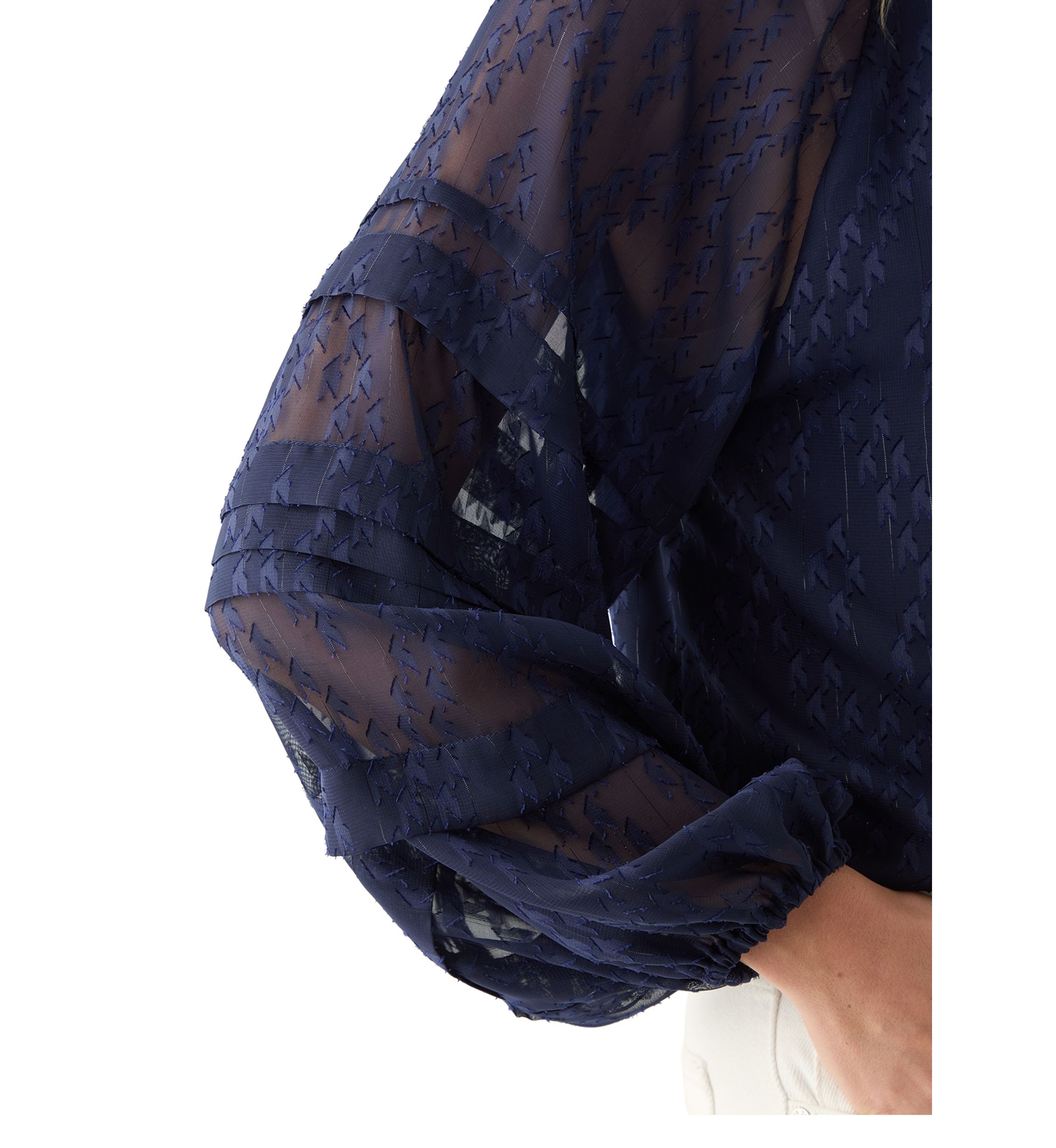 Womens Pintuck Long Sleeve Solid Blouse