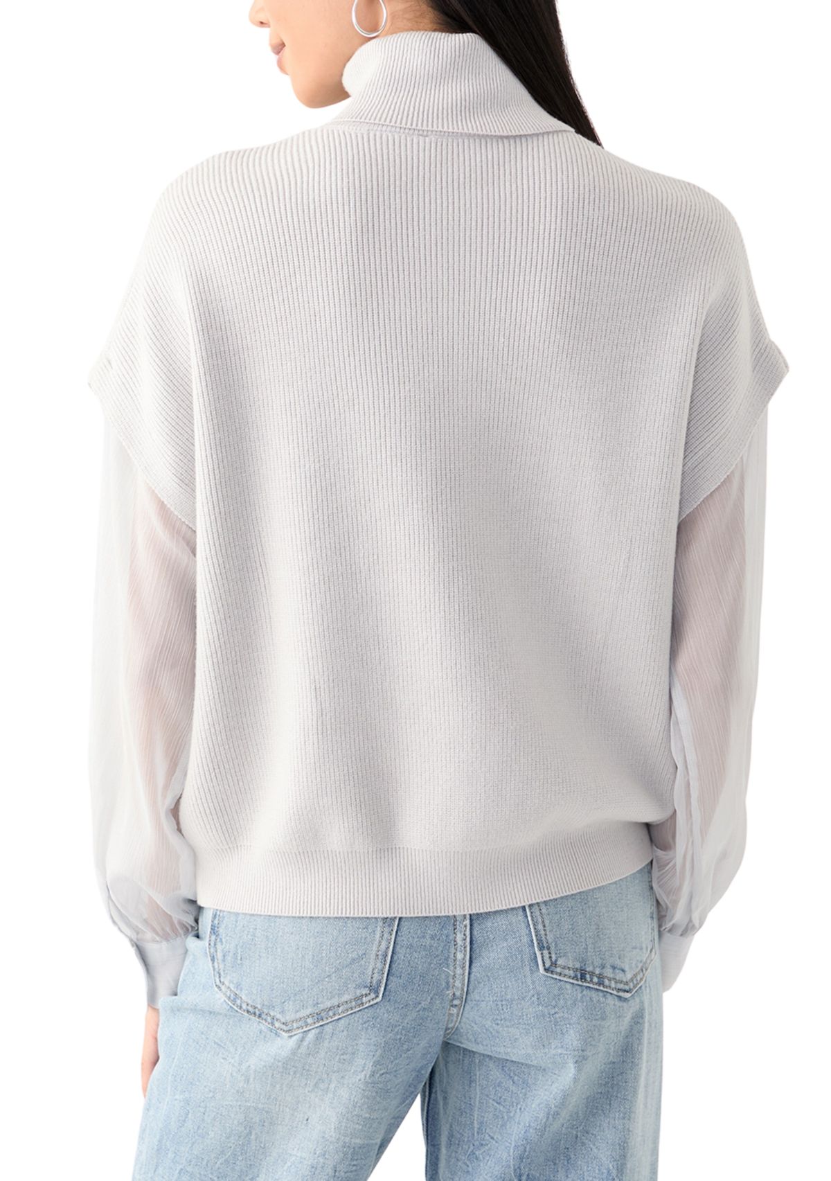 Womens Mixed Media Sweater