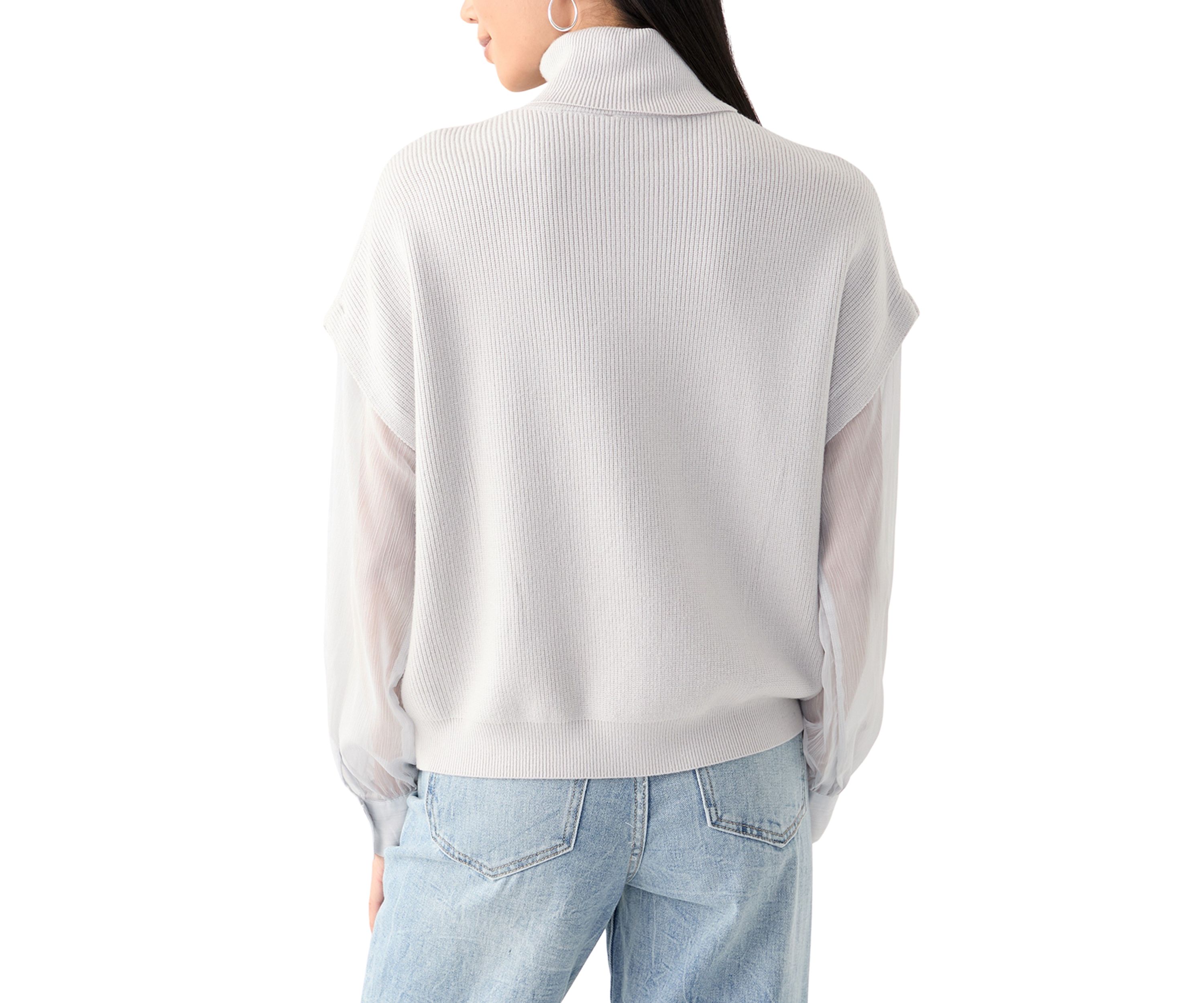 Womens Mixed Media Sweater