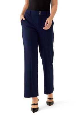 パンツ PHILOSOPHY Women Straight Pants 251GA030407310309 Blue Philosophy Women's Straight Leg Button Front Pants | belk