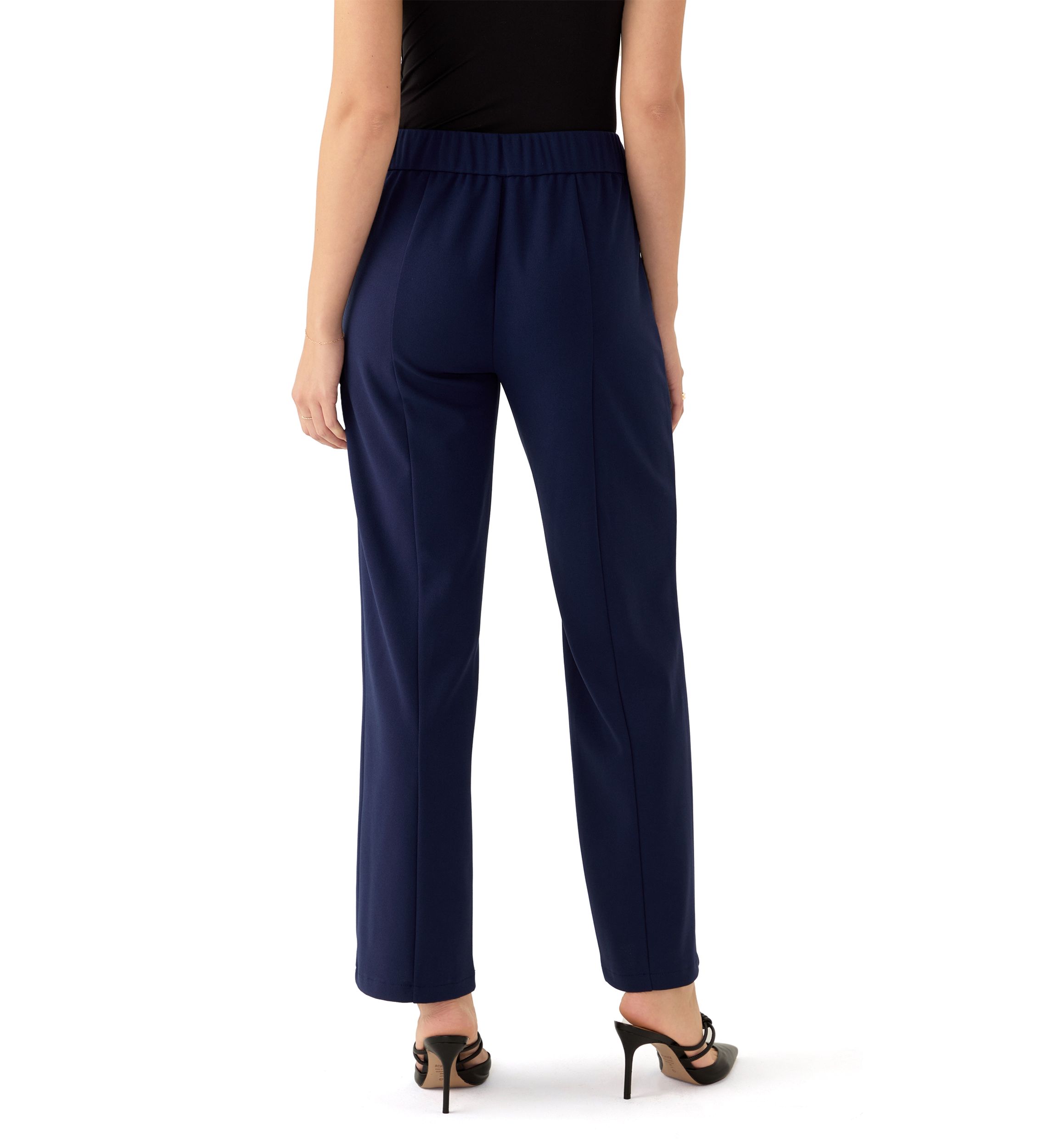 Womens Straight Leg Button Front Pants