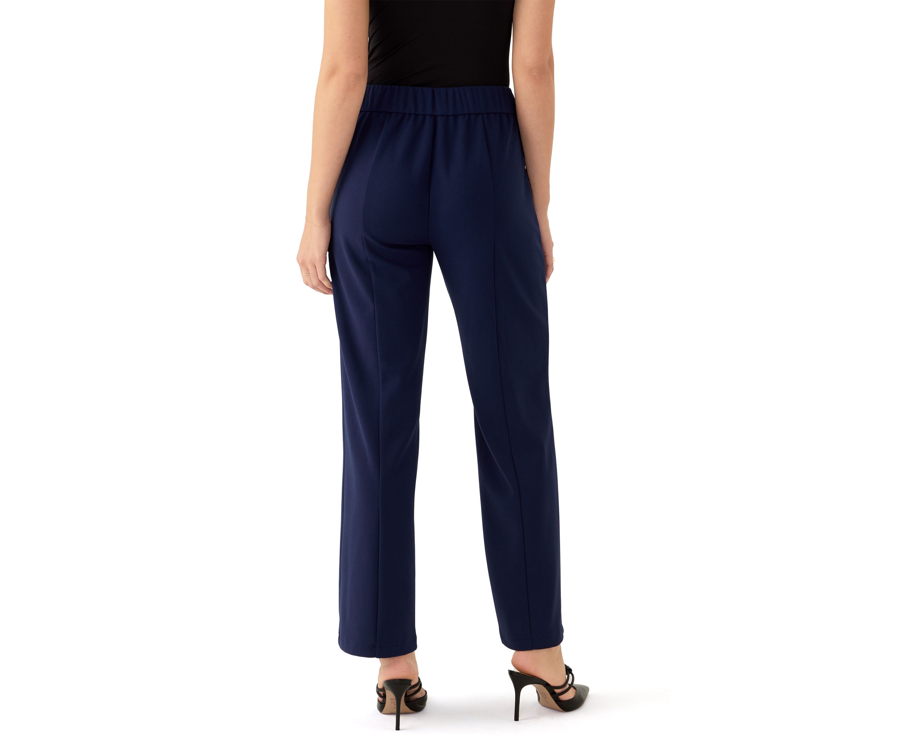 Womens Straight Leg Button Front Pants