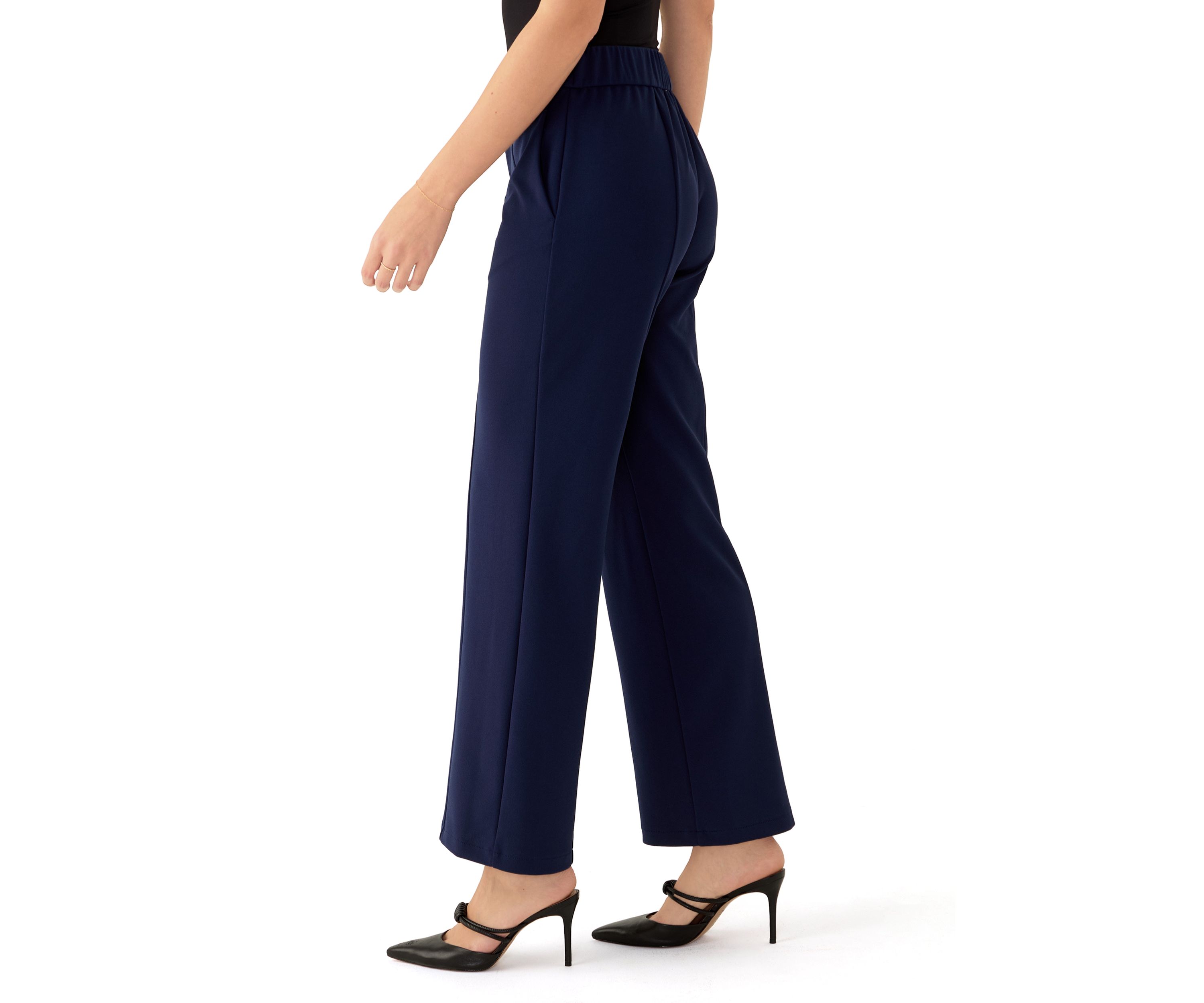 Womens Straight Leg Button Front Pants