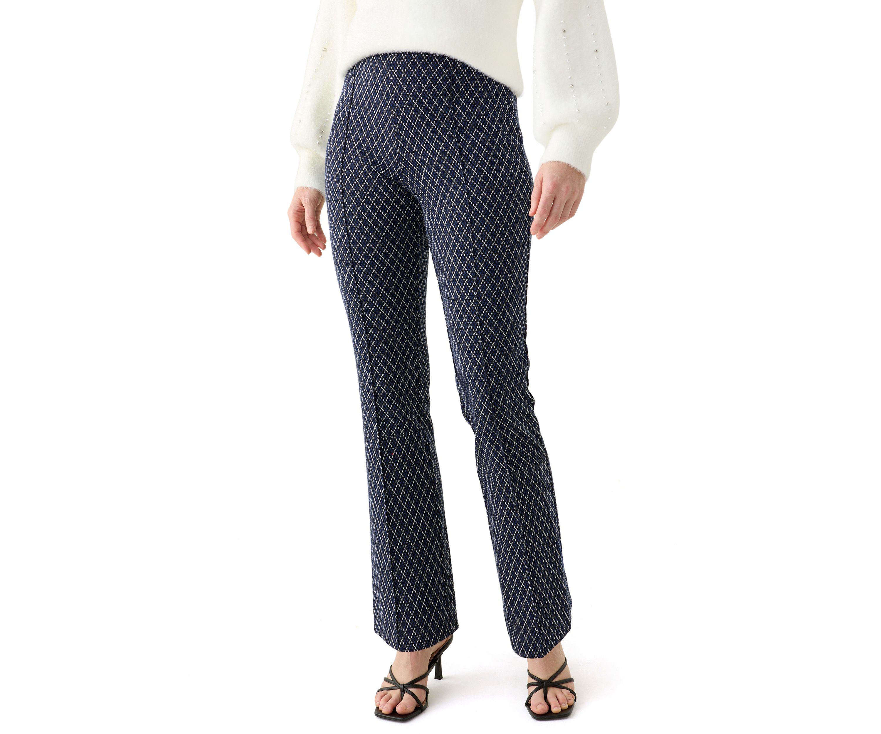 Womens Jacquard Ponte Pants