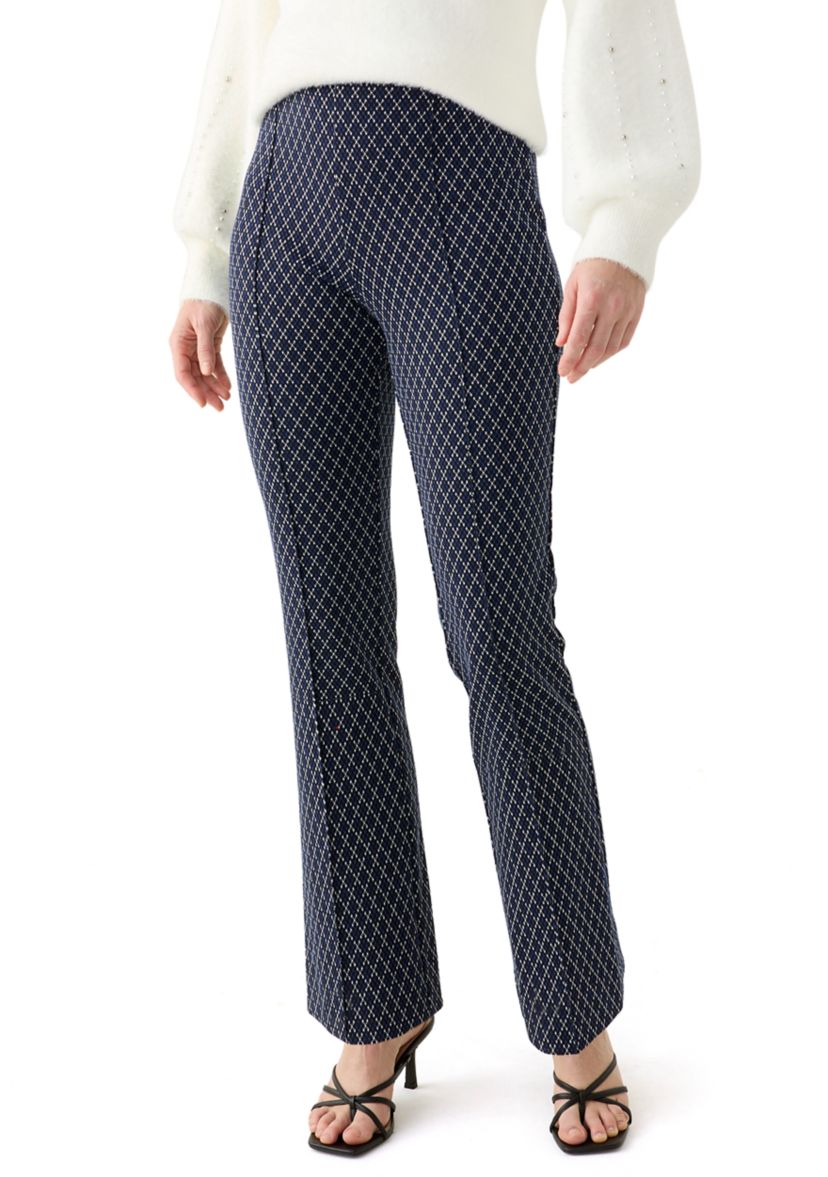 Womens Jacquard Ponte Pants