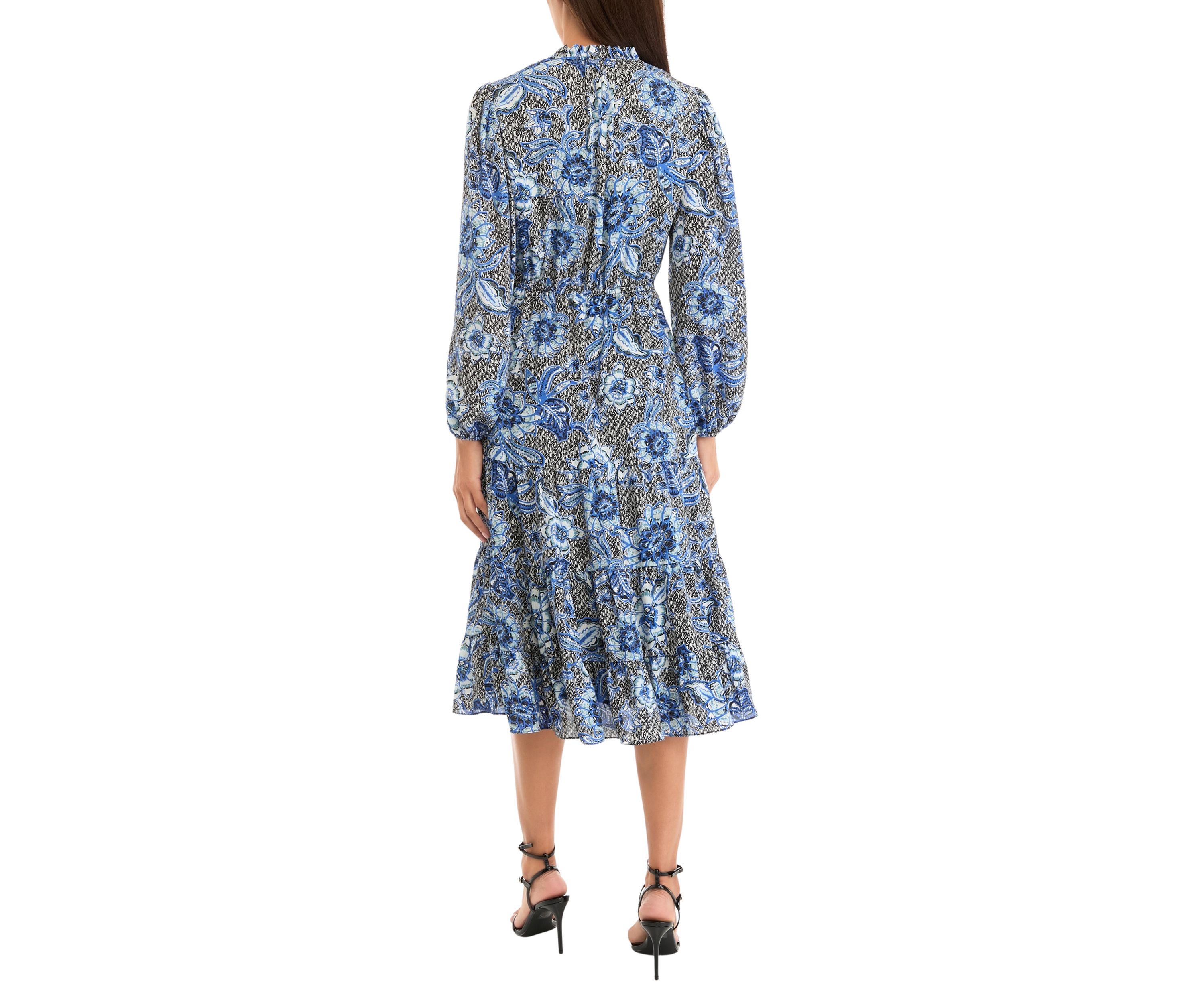 Womens Printed Midi Dress