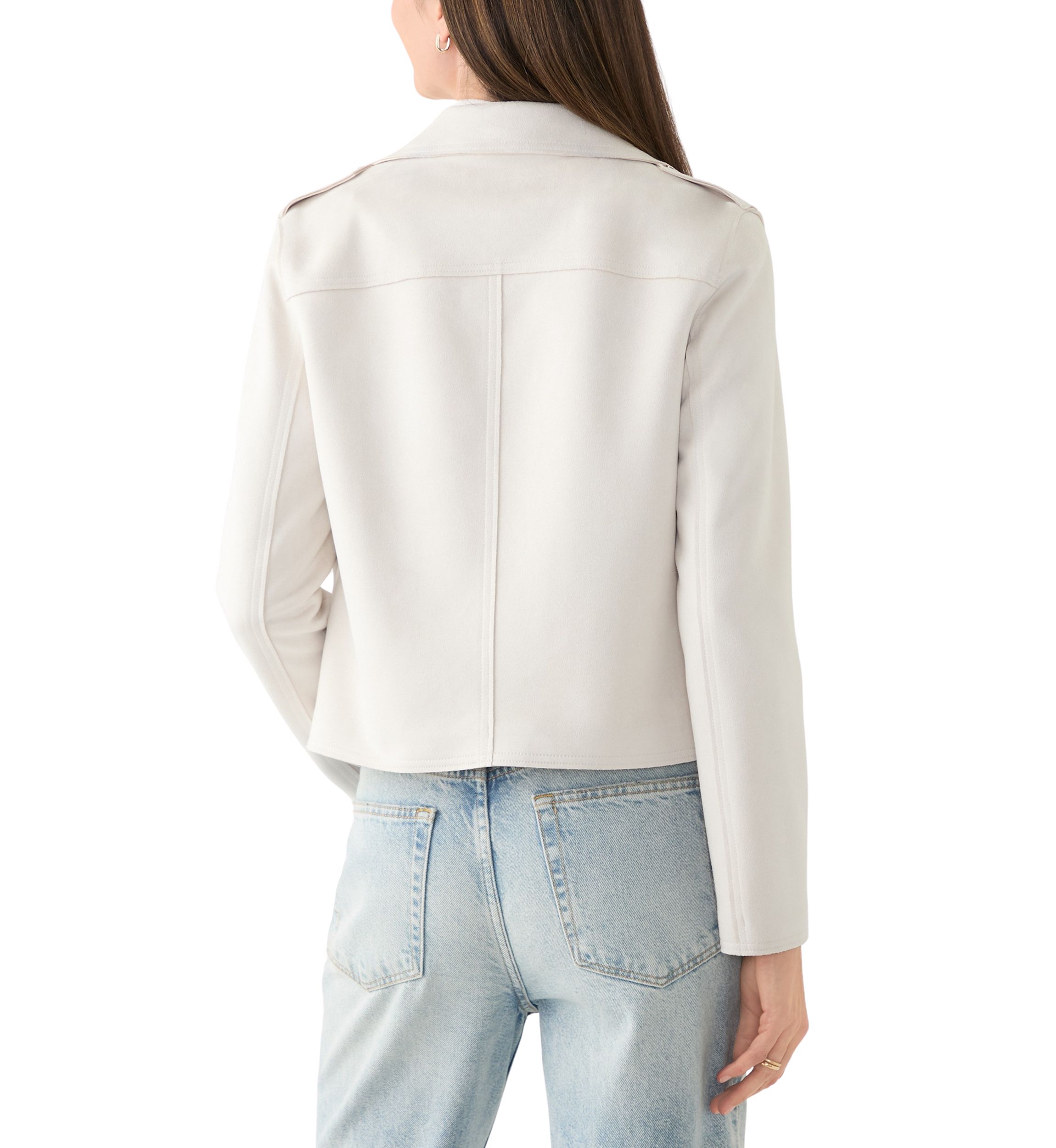 Faux Suede Moto Jacket