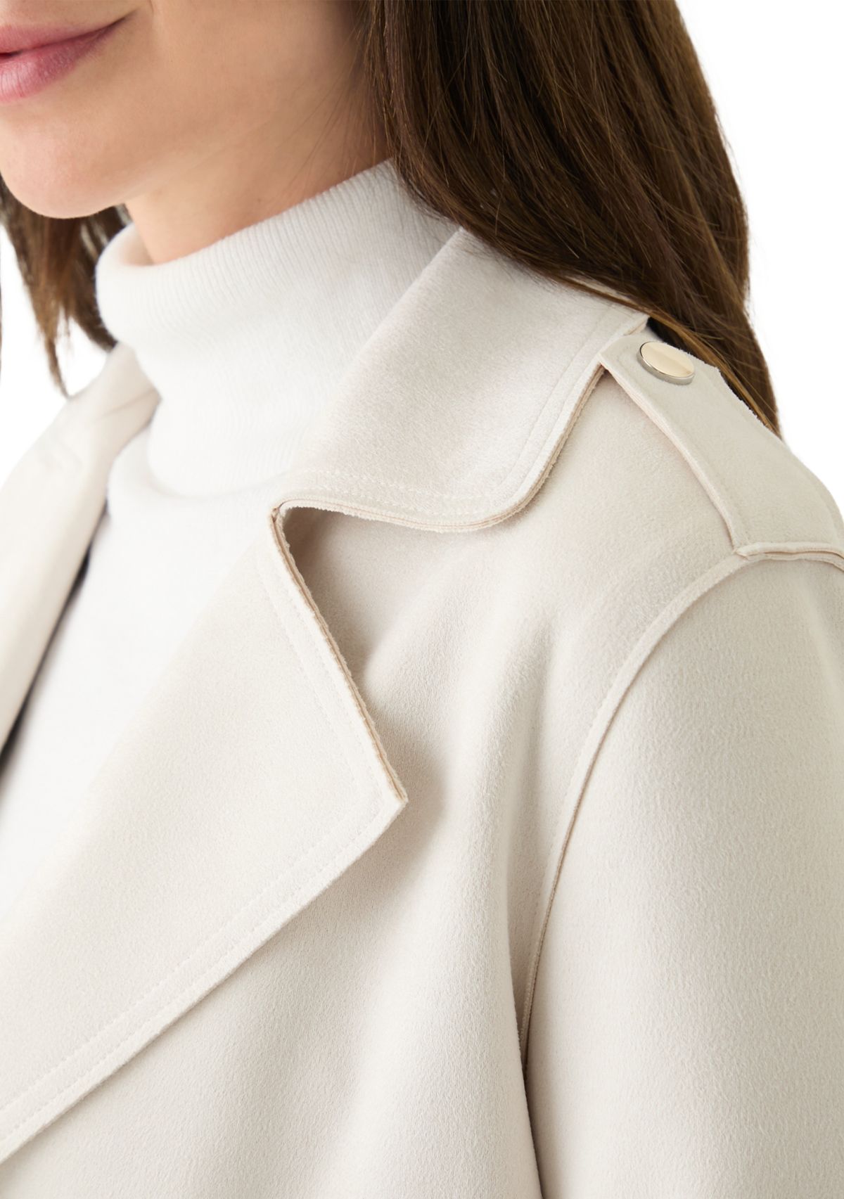 Faux Suede Moto Jacket