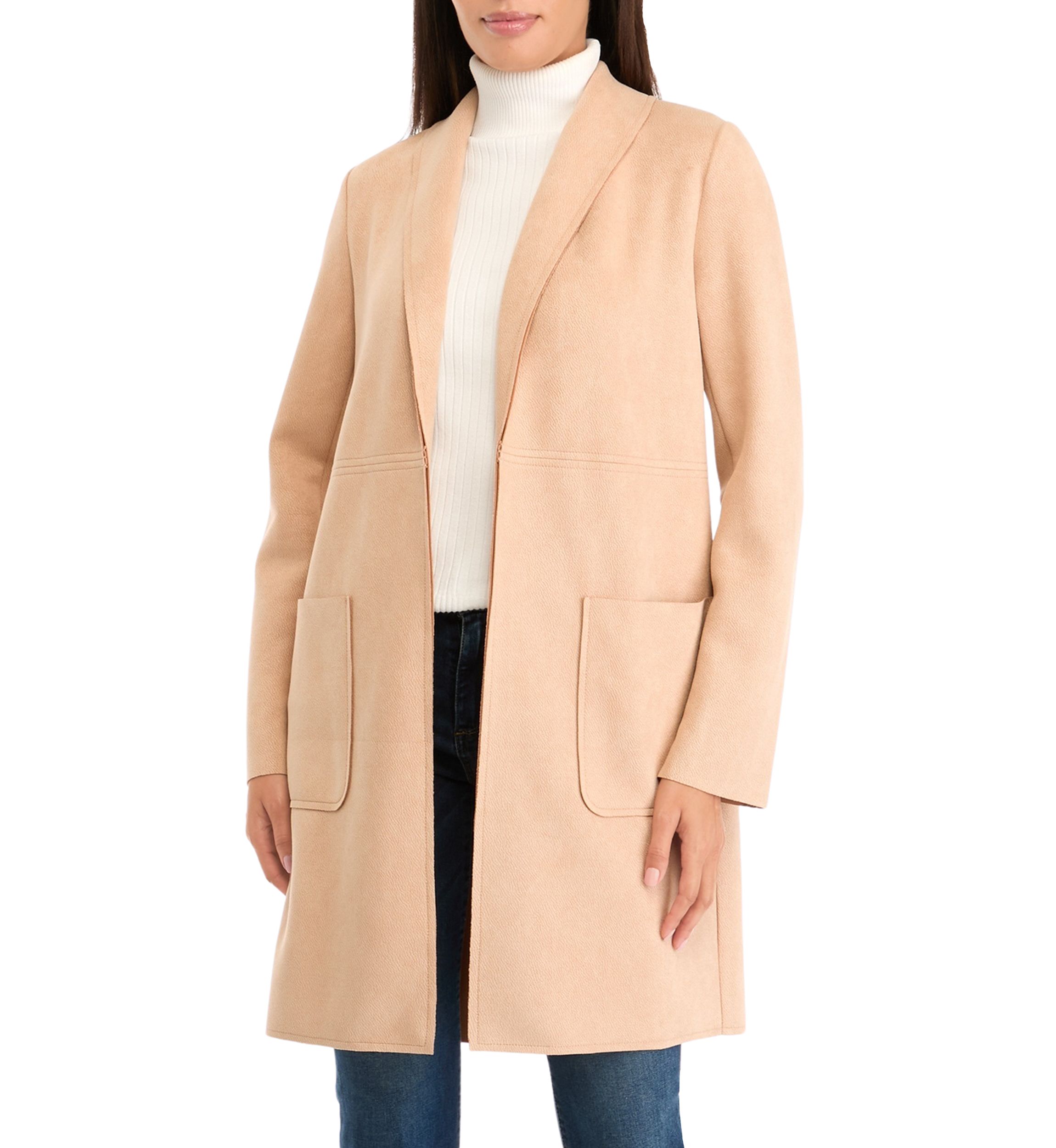 Womens Long Suede Jacket