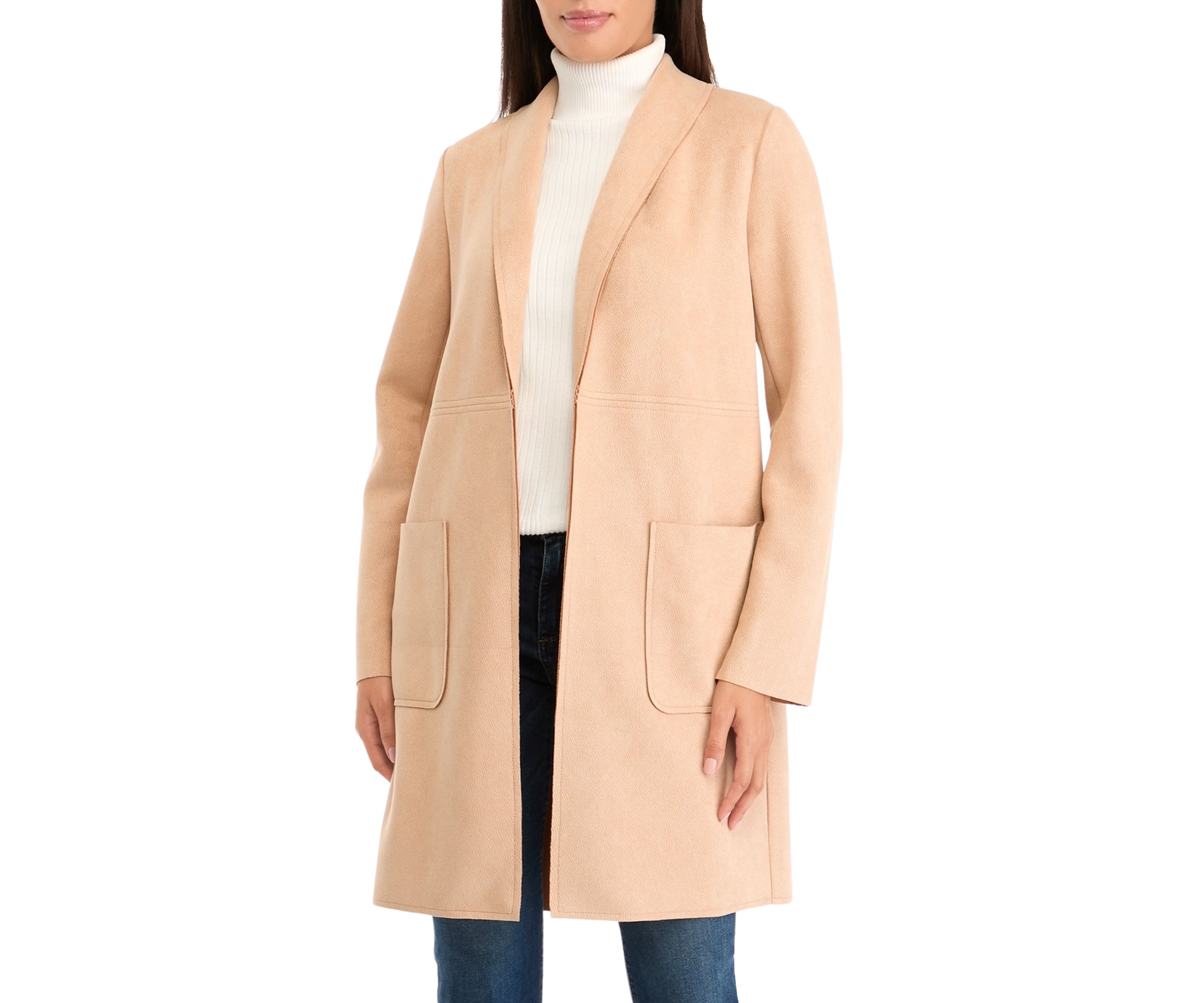 Womens Long Suede Jacket