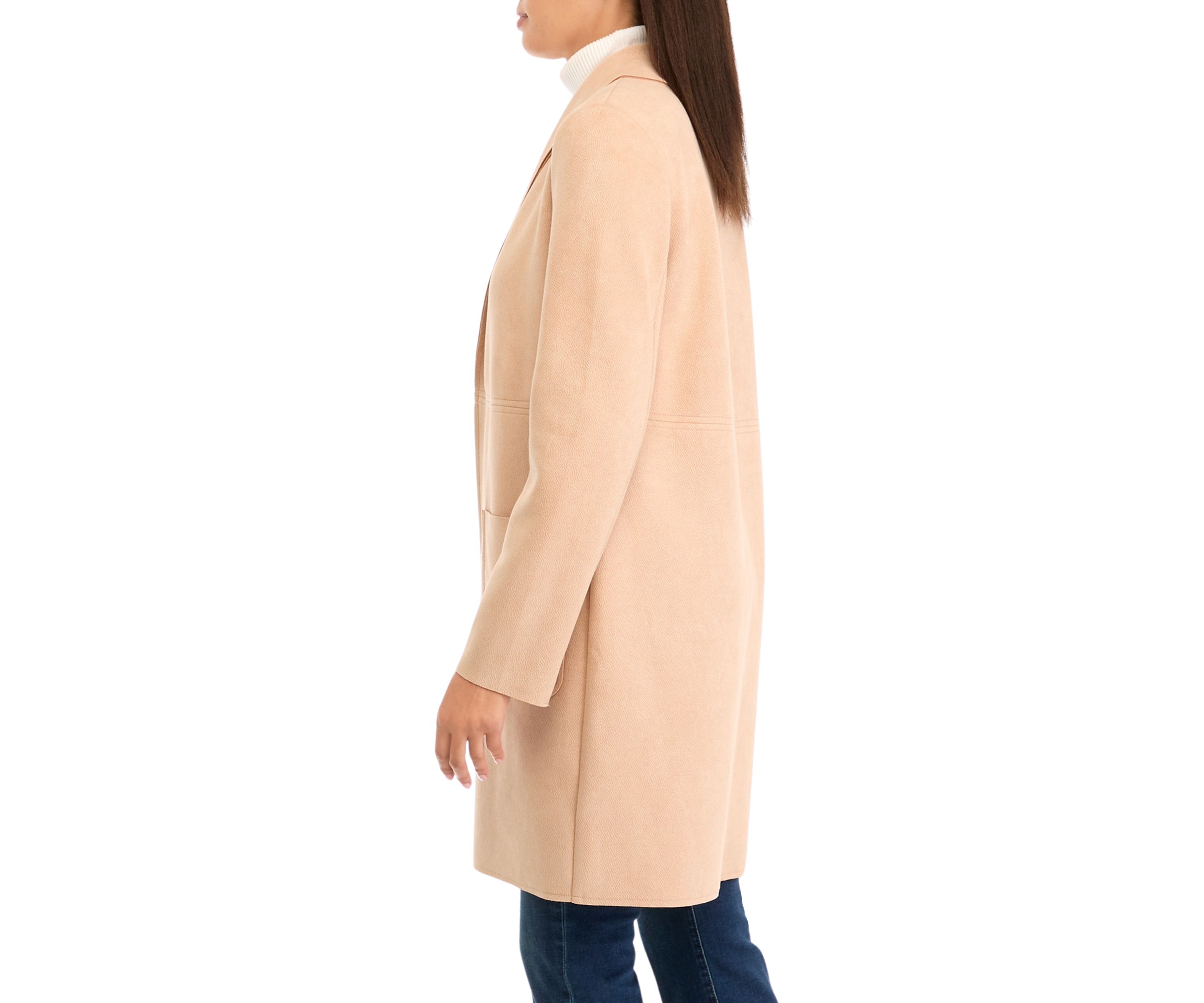 Womens Long Suede Jacket