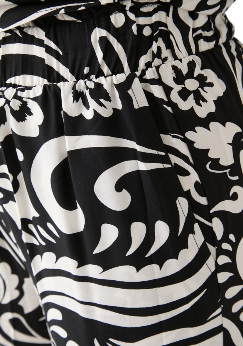 Womens Pull On Printed Wide Leg Pants