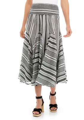 Philosophy Women's Broomstick Skirt with Waist Smocking | belk