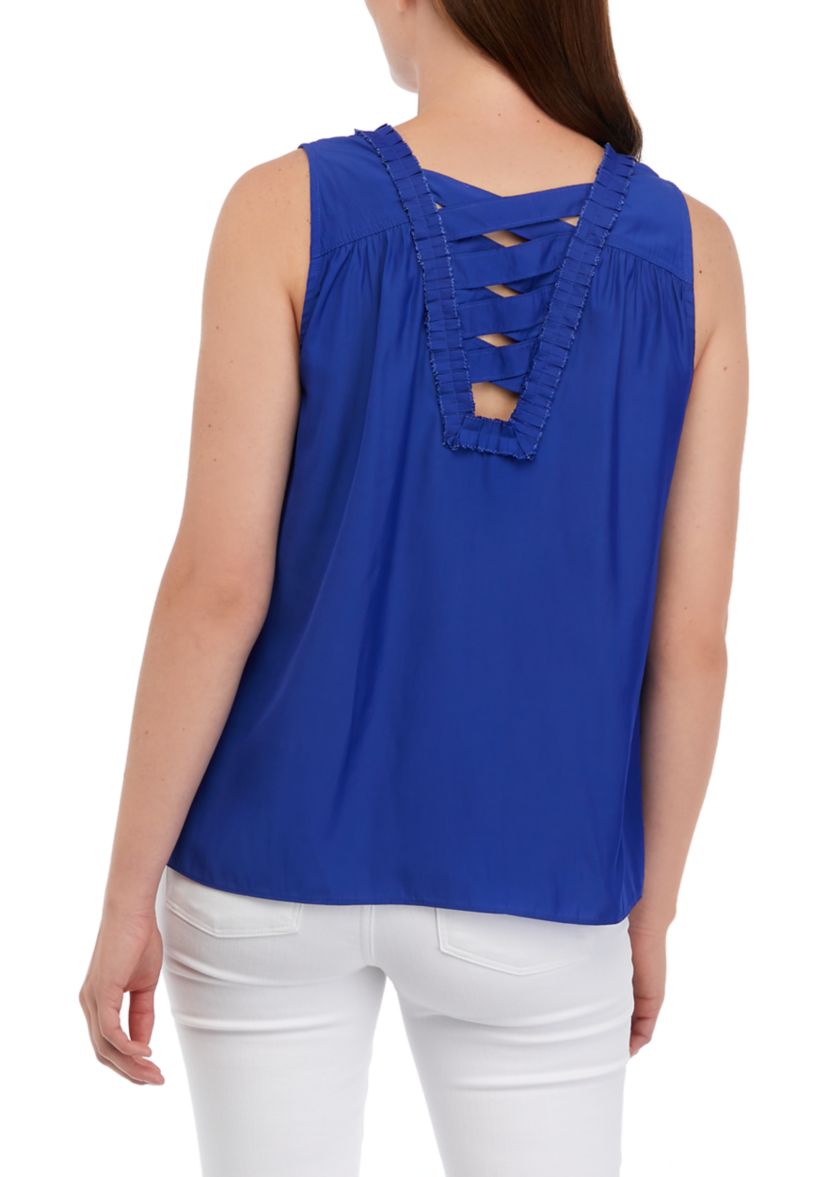 Womens Airflow Top with Lace Up Back
