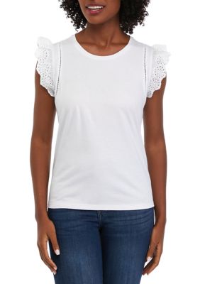 Women's Lace Trim Top