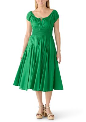 PHILOSOPHY BY REPUBLIC Women's Pleated Peasant Maxi Dress
