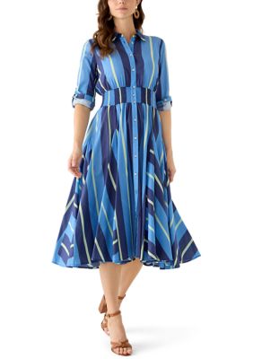 PHILOSOPHY BY REPUBLIC Women's Roll-Sleeve Pleated Dress