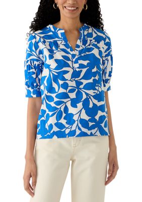 Philosophy Women's Puff Sleeve Floral Blouse