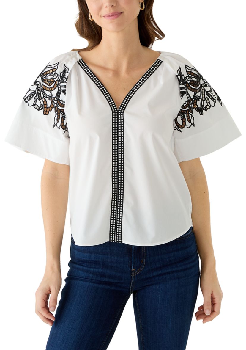 PHILOSOPHY BY REPUBLIC Women's Dolman Sleeve Embroidered Blouse | Belk